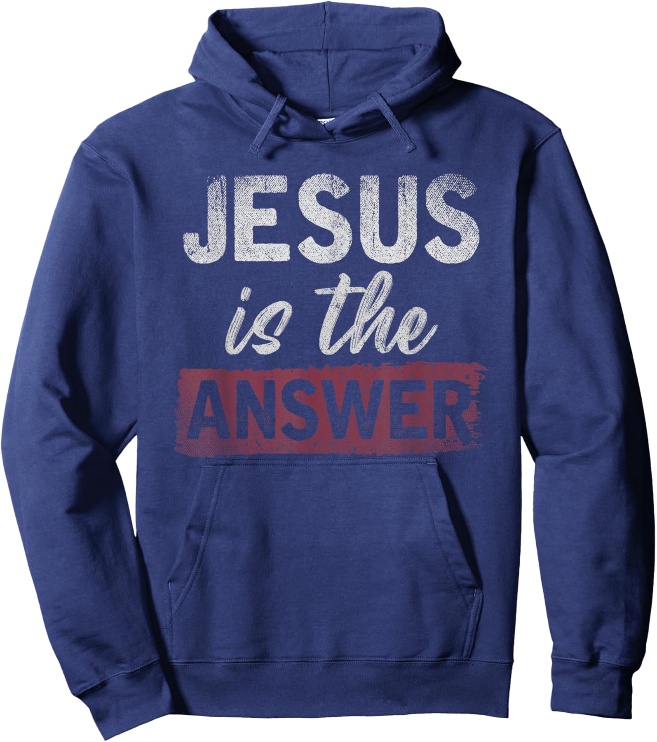 Jesus Is The Answer Christian Religion Devotee Lord Jesus Hoodie - Hoodie | Navy