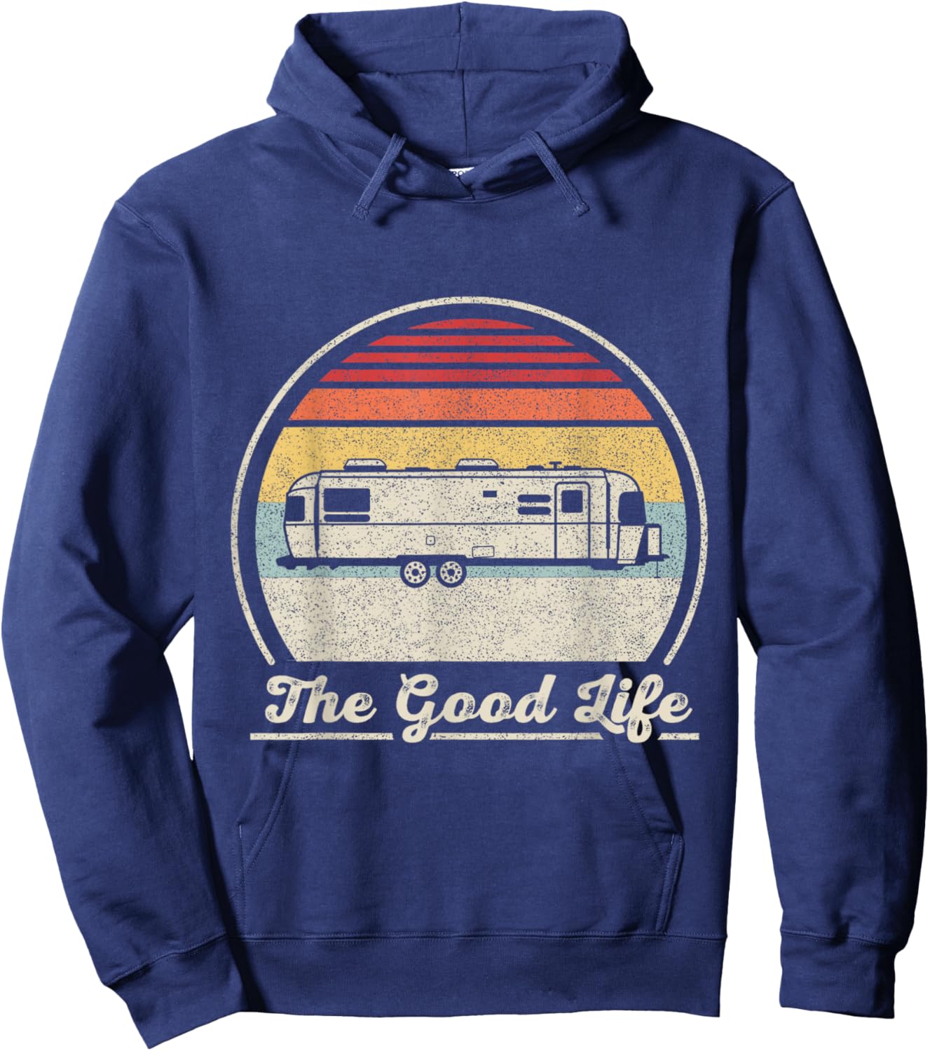 Retro Vintage Airstream The Good Life Hoodie - Hoodie | Navy