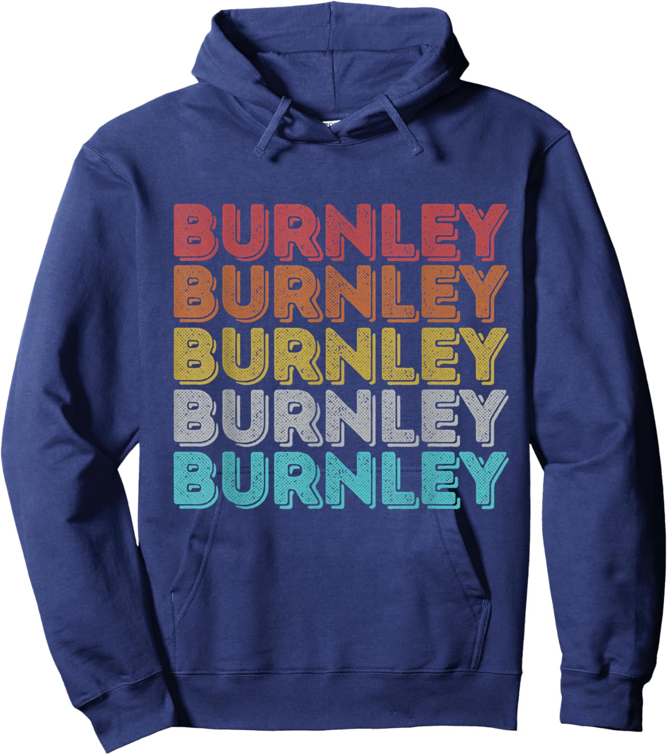 Vintage Retro Burnley Hoodie - Hoodie | Navy