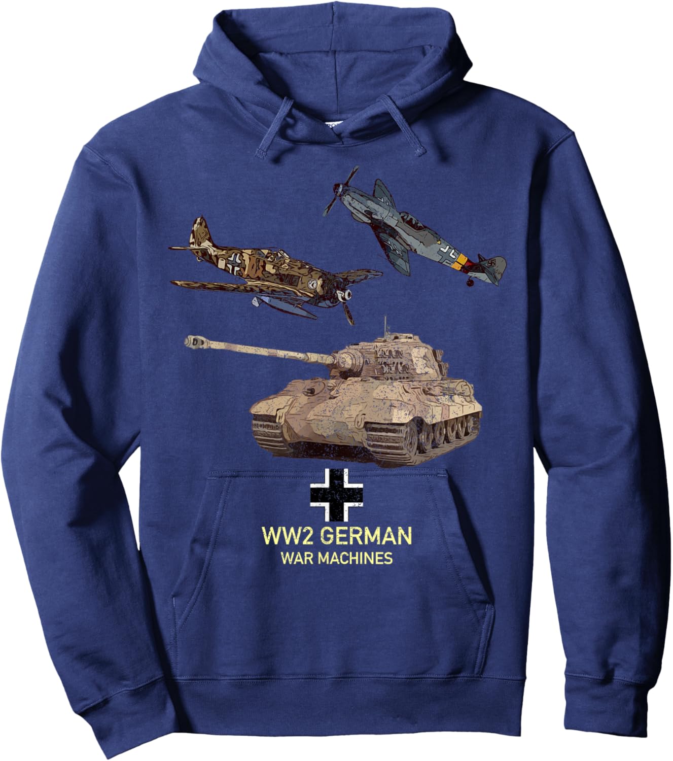 WW2 German Warbirds Tanks Panzer Hoodie - Hoodie | Navy
