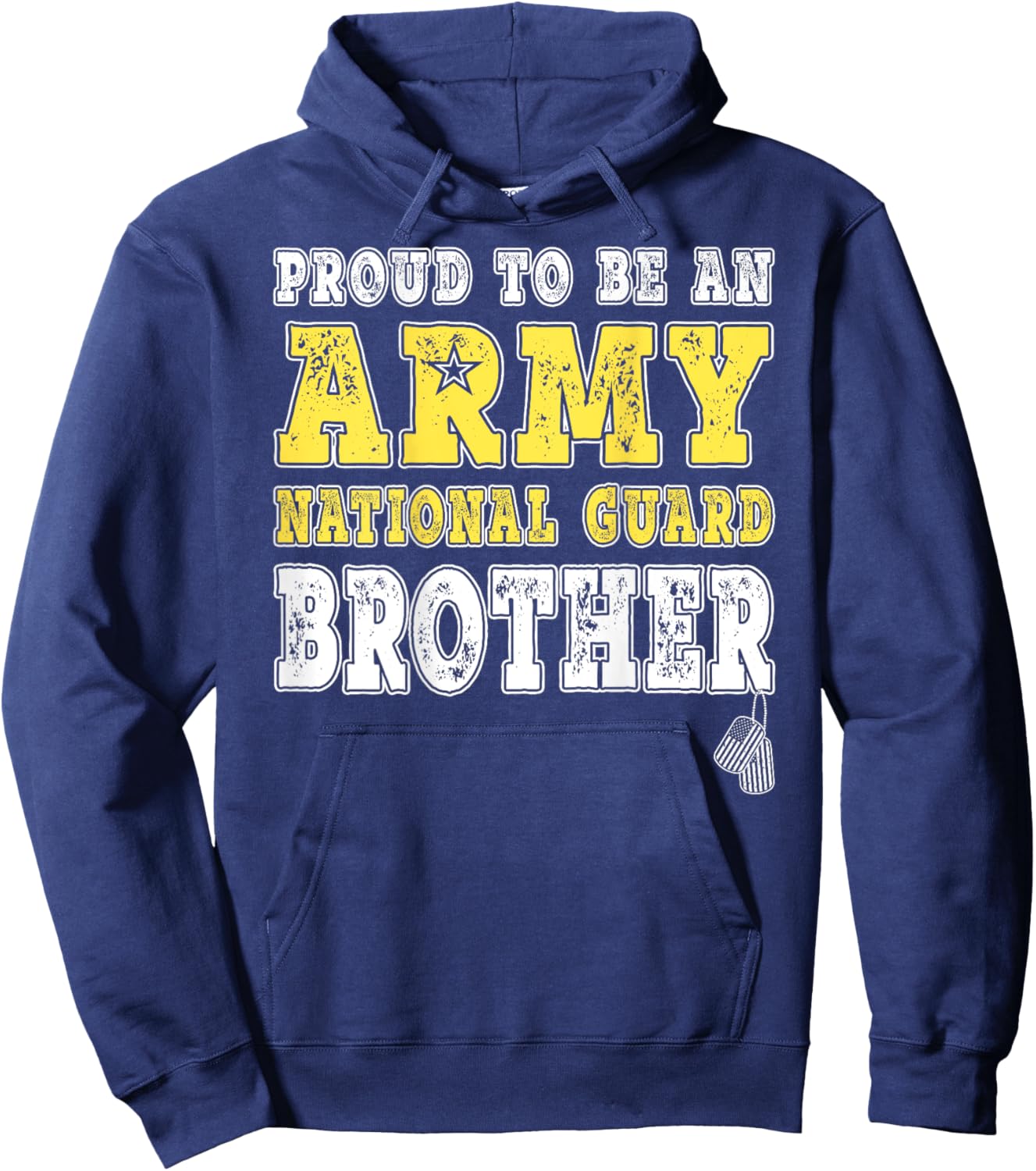 Proud To Be An Army National Guard Brother Military Sibling Hoodie - Hoodie | Navy