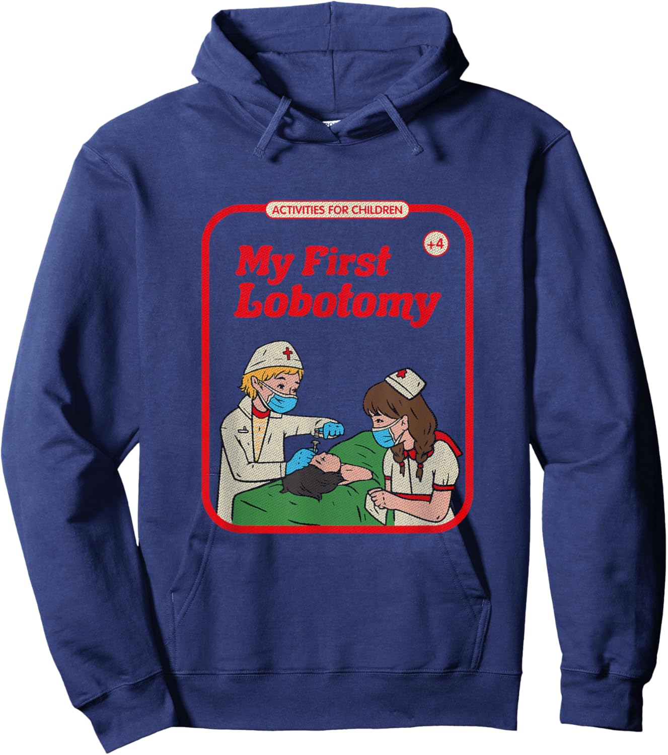My First Lobotomy Horror Goth Occult Childgame Small Hoodie - Hoodie | Navy