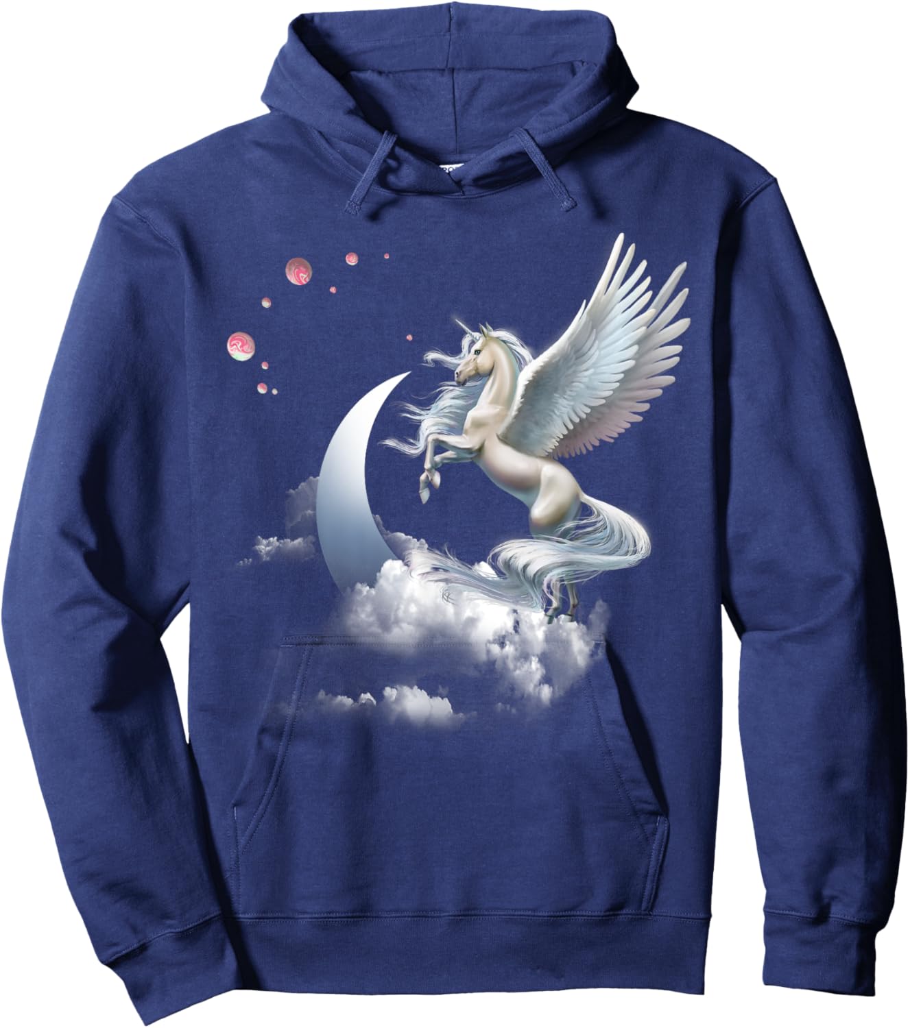 Unicorn or Pegasus Flying Horse Hoodie - Hoodie | Navy