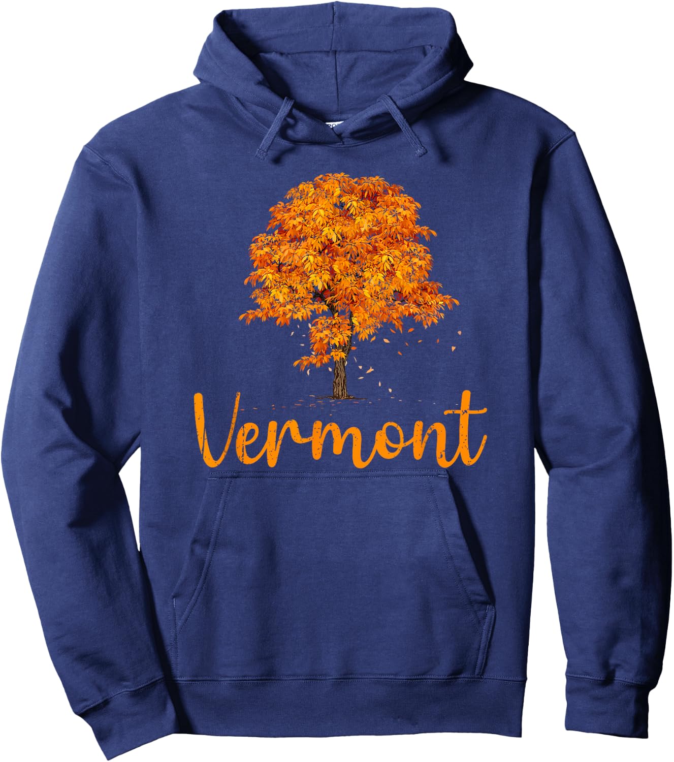 Vermont Autumn Colors, New England, Tree Fall Foliage Hoodie - Hoodie | Navy