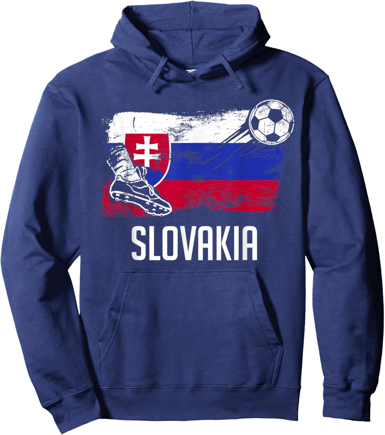 Slovakia Flag Jersey Slovak Soccer Team Slovak Hoodie - Hoodie | Navy