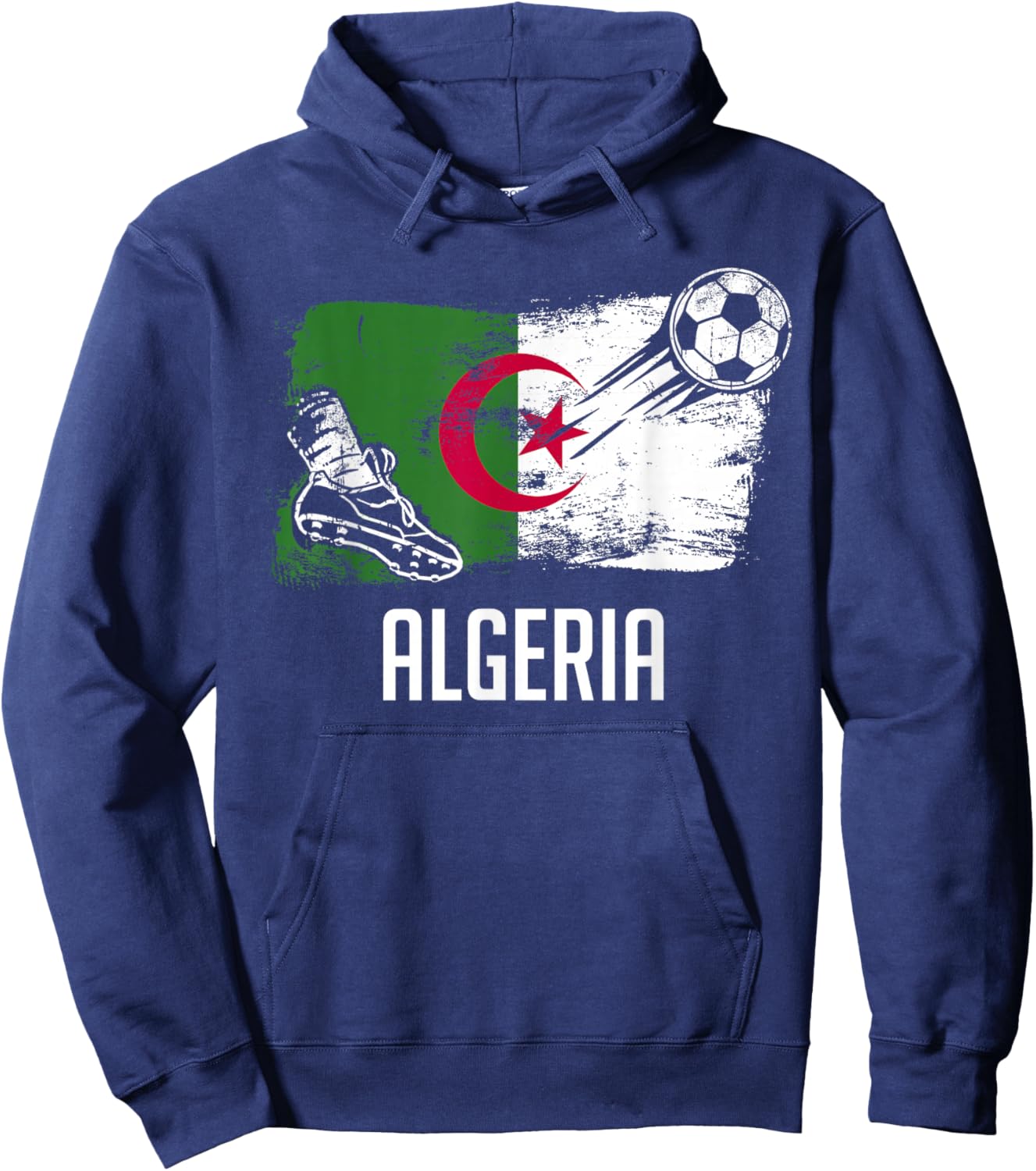 Algeria Flag Jersey Algerian Soccer Team Algerian Hoodie - Hoodie | Navy