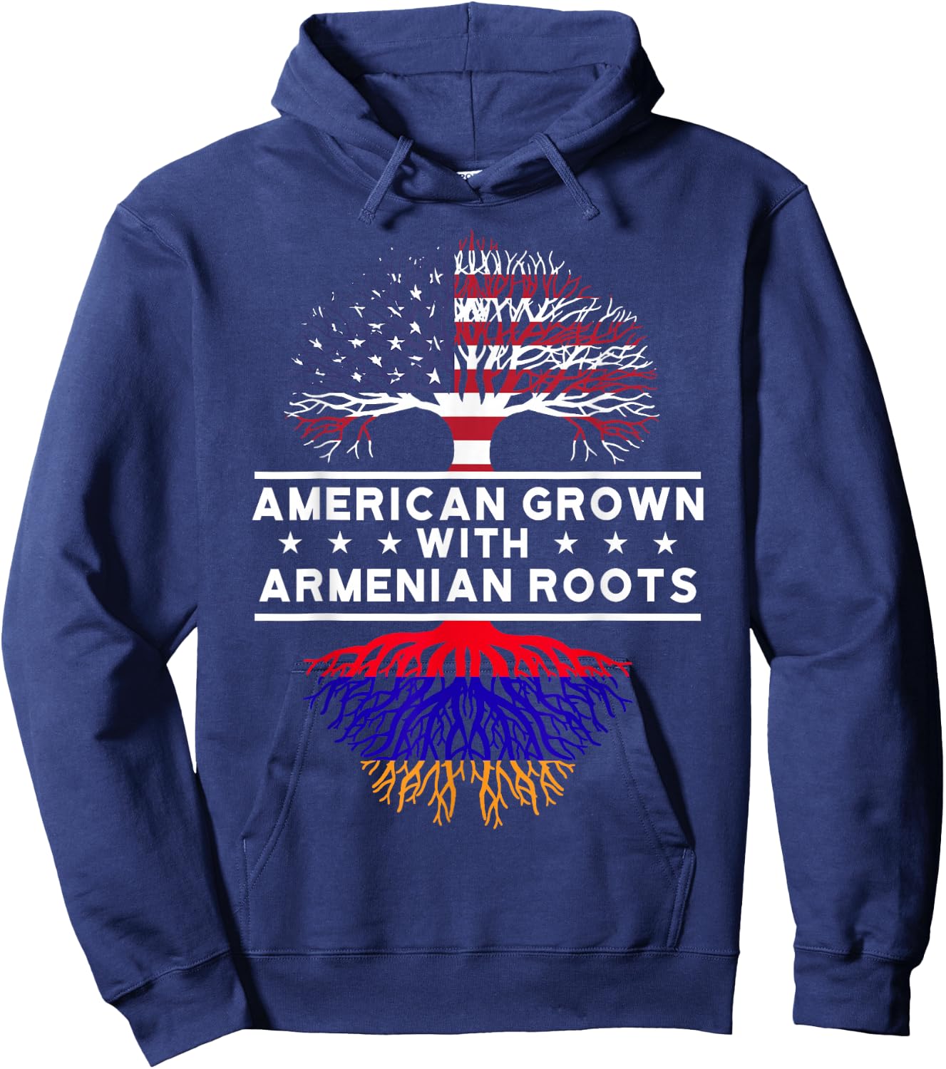 American Grown with Armenian Roots - Armenia Hoodie - Hoodie | Navy