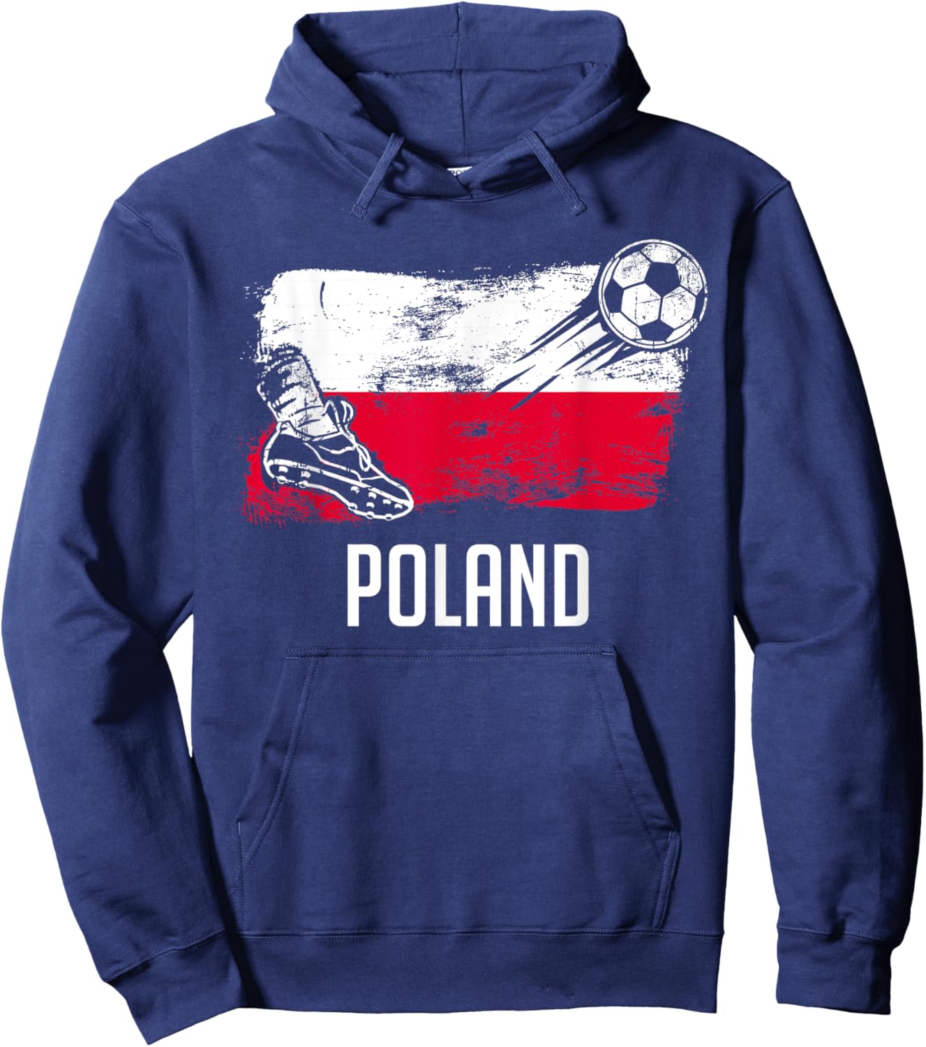Poland Flag Jersey Polish Soccer Team Polish Hoodie - Hoodie | Navy