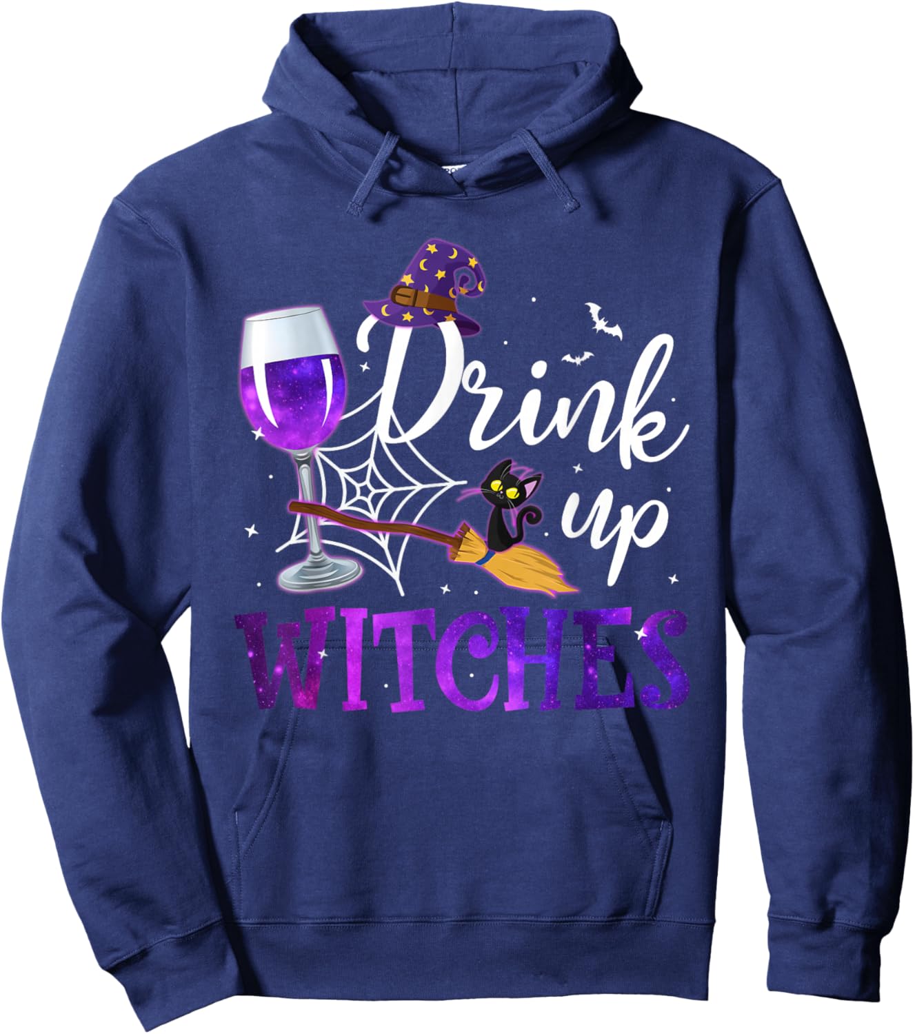Funny Halloween Hat Drink Up Witches Funny Drink Up Witches Hoodie - Hoodie | Navy
