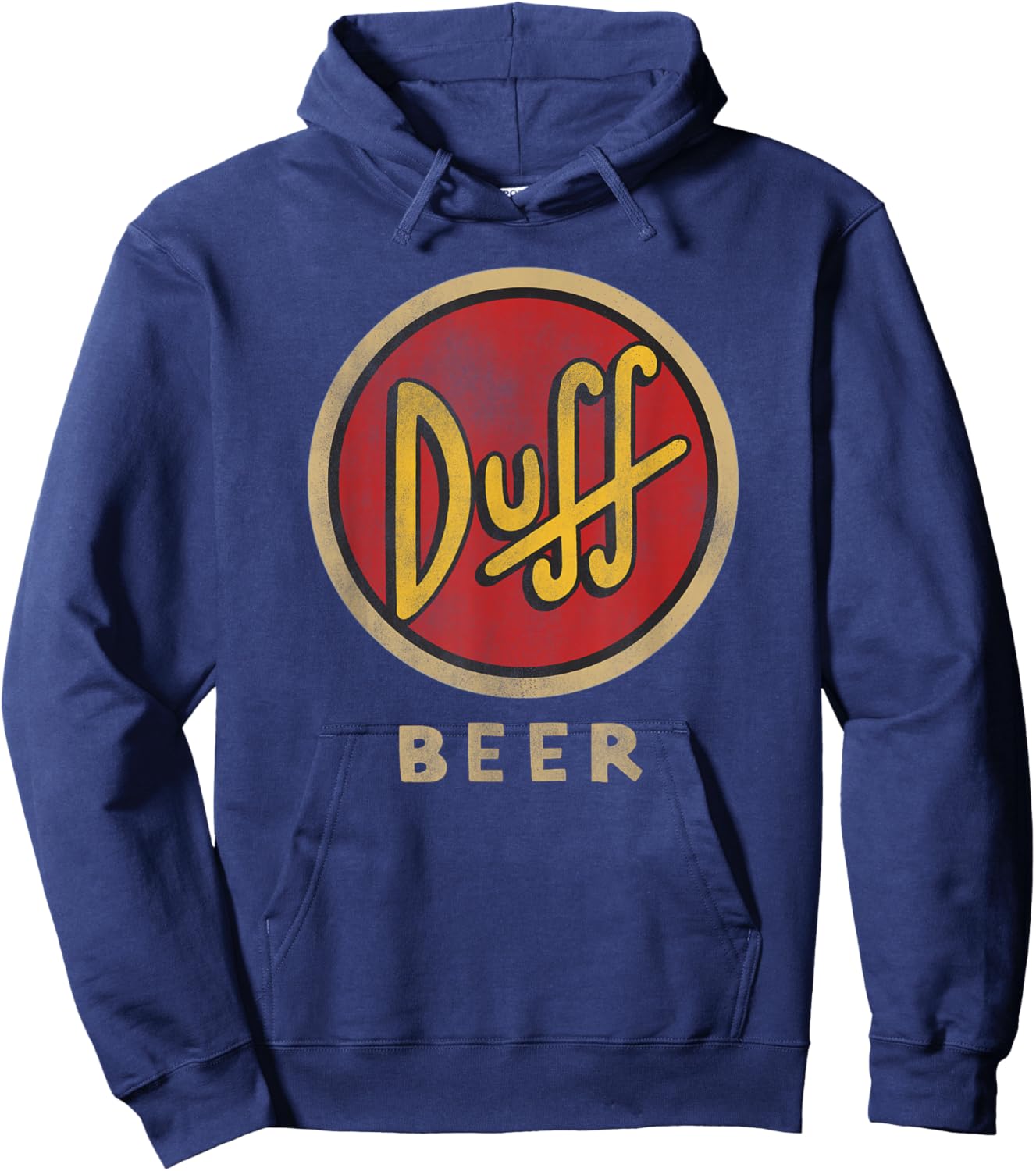 The Simpsons Duff Beer Circle Logo V2 Hoodie - Hoodie | Navy