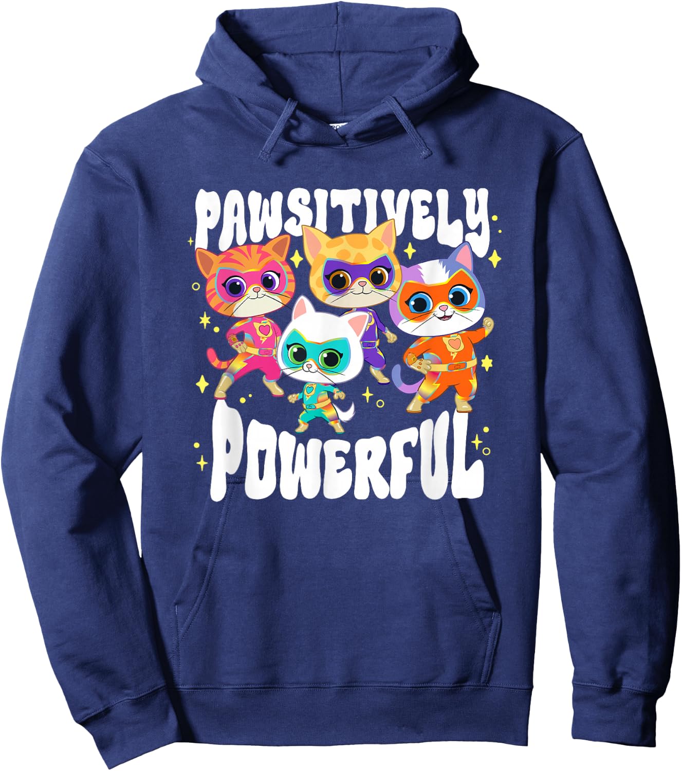 Disney SuperKitties Pawsitively Powerful Group Shot Poster Hoodie - Hoodie | Navy