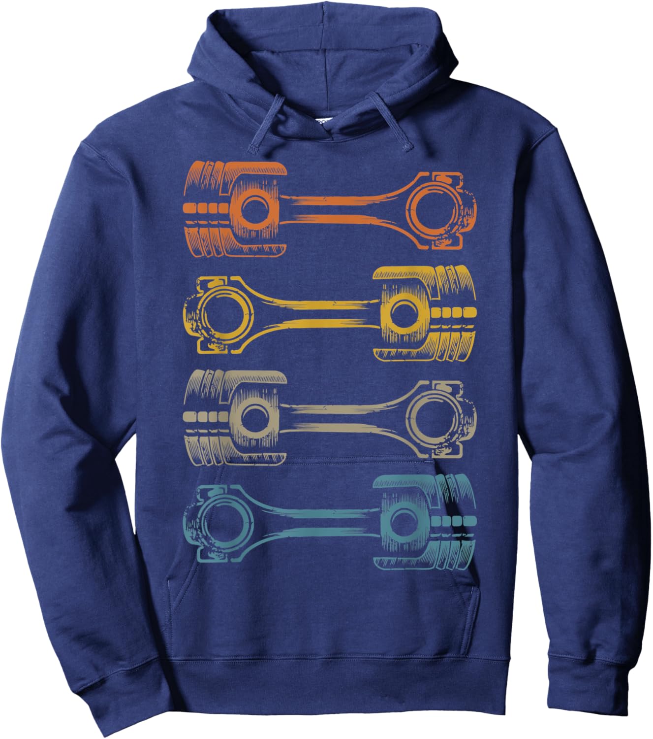 4 Pistons - Four cylinder engine - mechanic, engineer, racer Hoodie - Hoodie | Navy