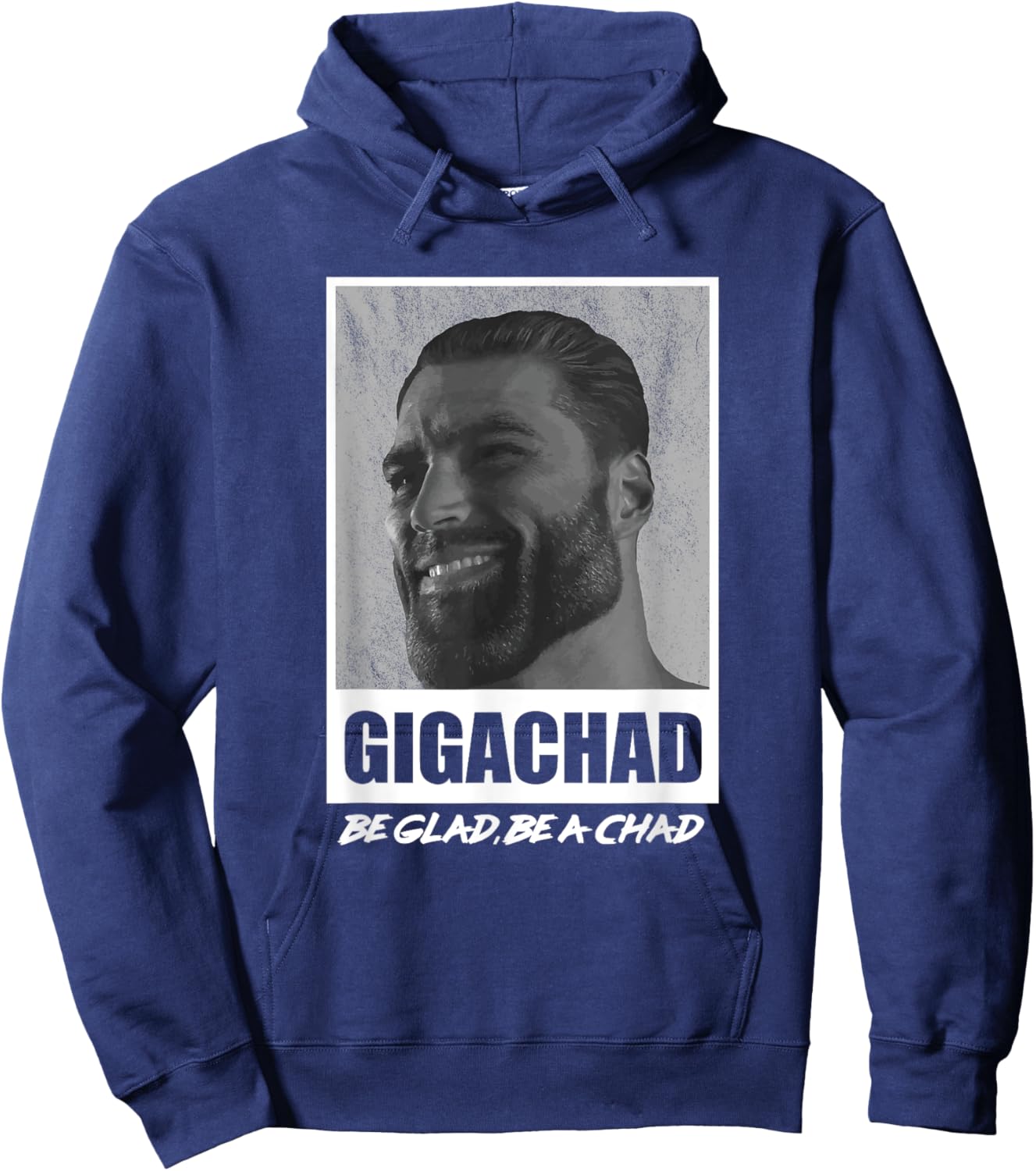 Average Sigma Male GigaChad Memes Hoodie - Hoodie | Navy