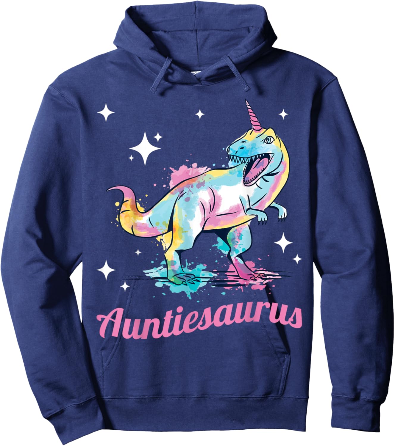Auntie womans Dinosaur Auntiesaurus Hoodie - Hoodie | Navy