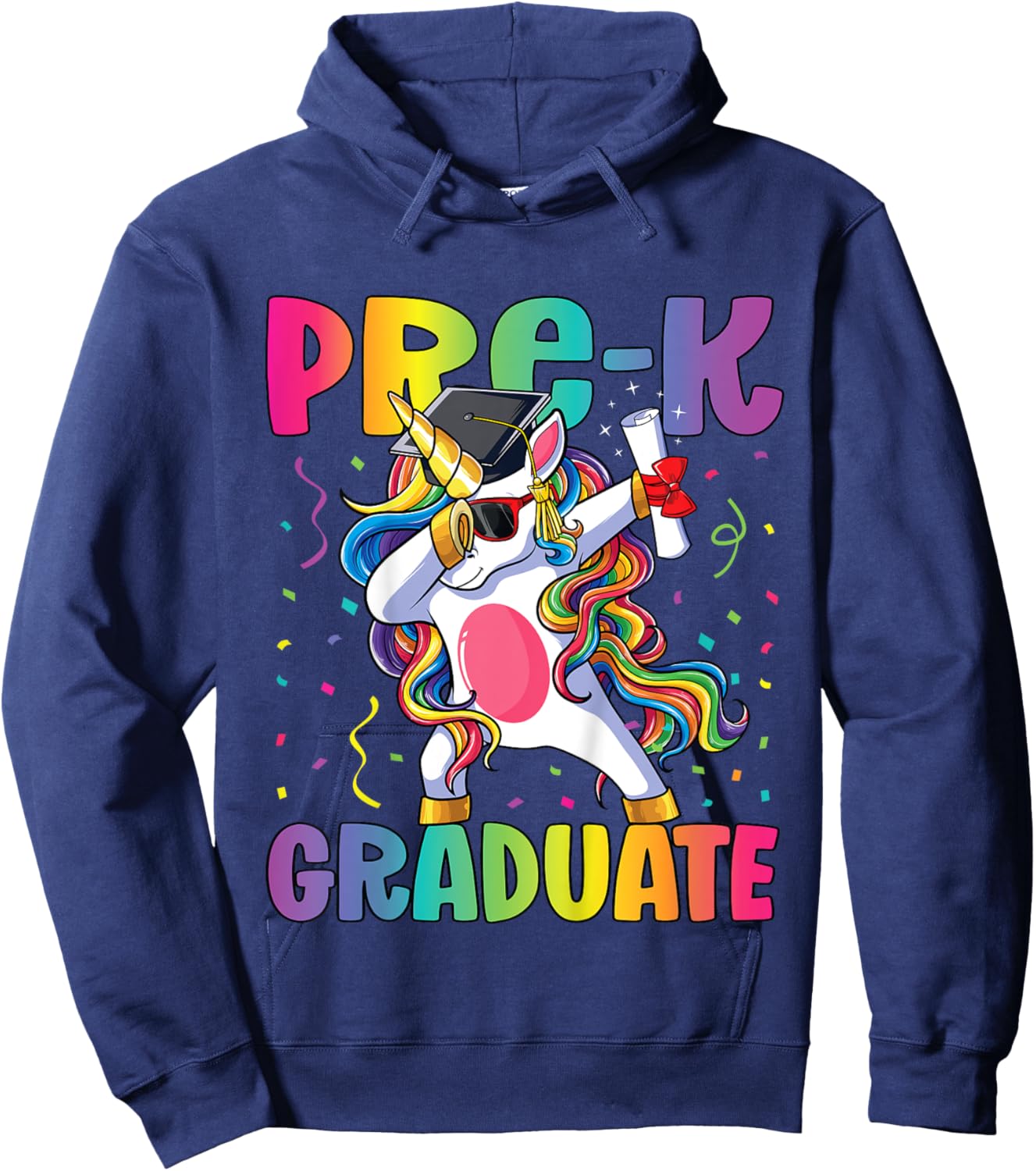 Pre Kindergarten Graduation Dabbing Unicorn Pre-K Graduate Hoodie - Hoodie | Navy