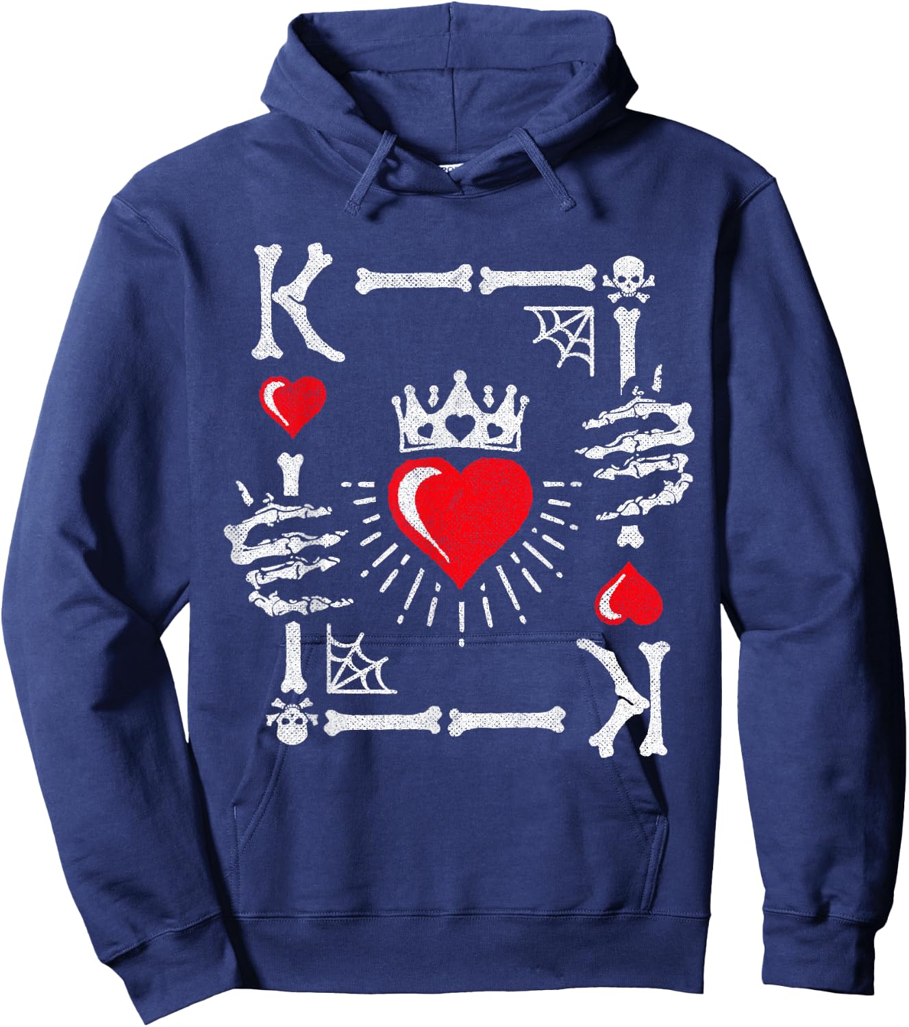 King of Hearts Card Costume - Halloween King of Hearts Hoodie - Hoodie | Navy
