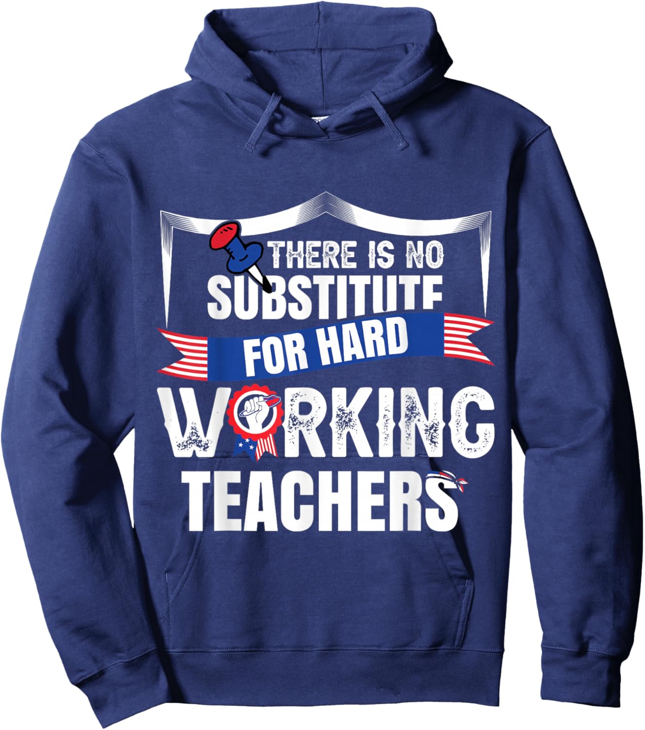 Labor Day Patriot Union Teacher Men Women Hoodie - Hoodie | Navy