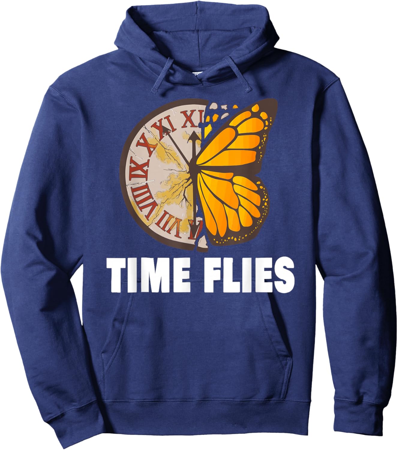 Time flies Hoodie - Hoodie | Navy
