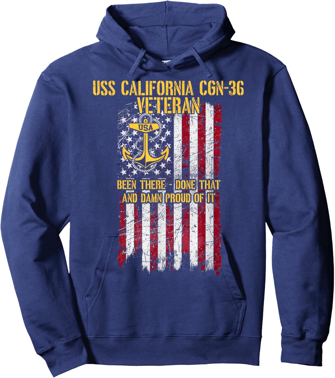 USS California CGN-36 Guided Missile Cruiser Veteran Hoodie - Hoodie | Navy