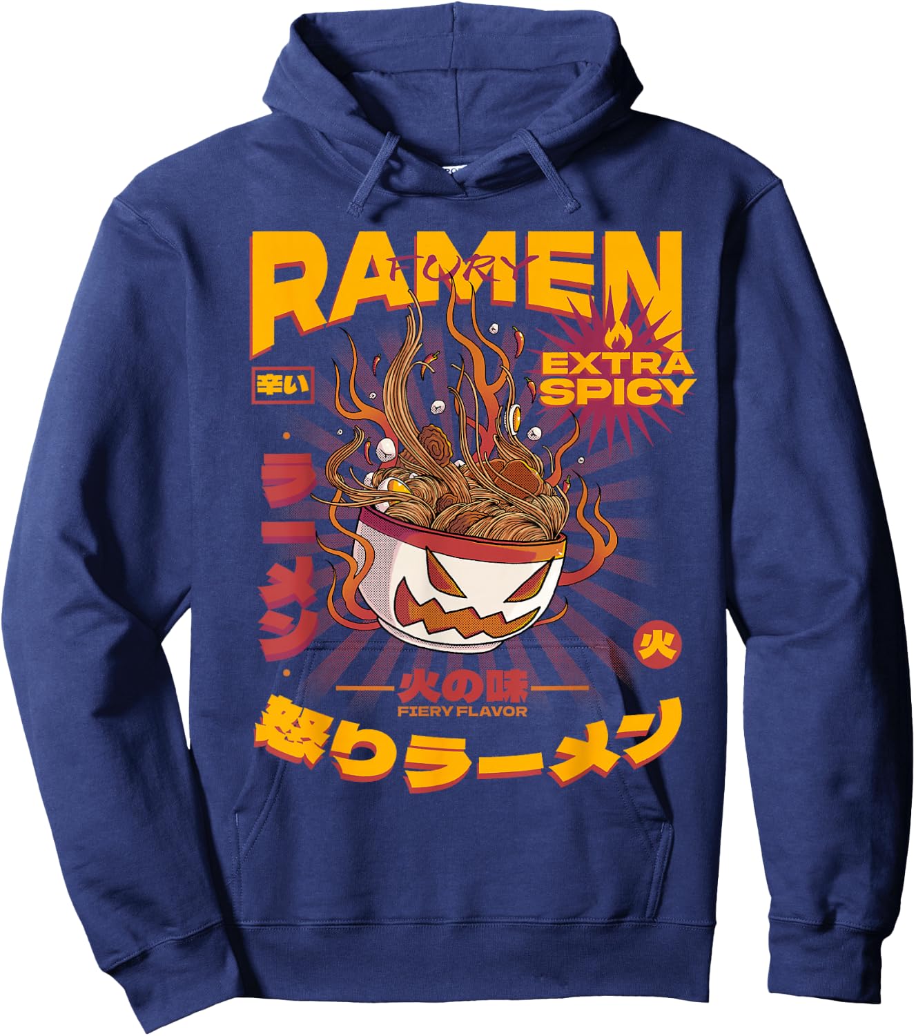Japanese Ramen Noodles Shirt Monster Anime Food Ramen Lovers Hoodie - Hoodie | Navy