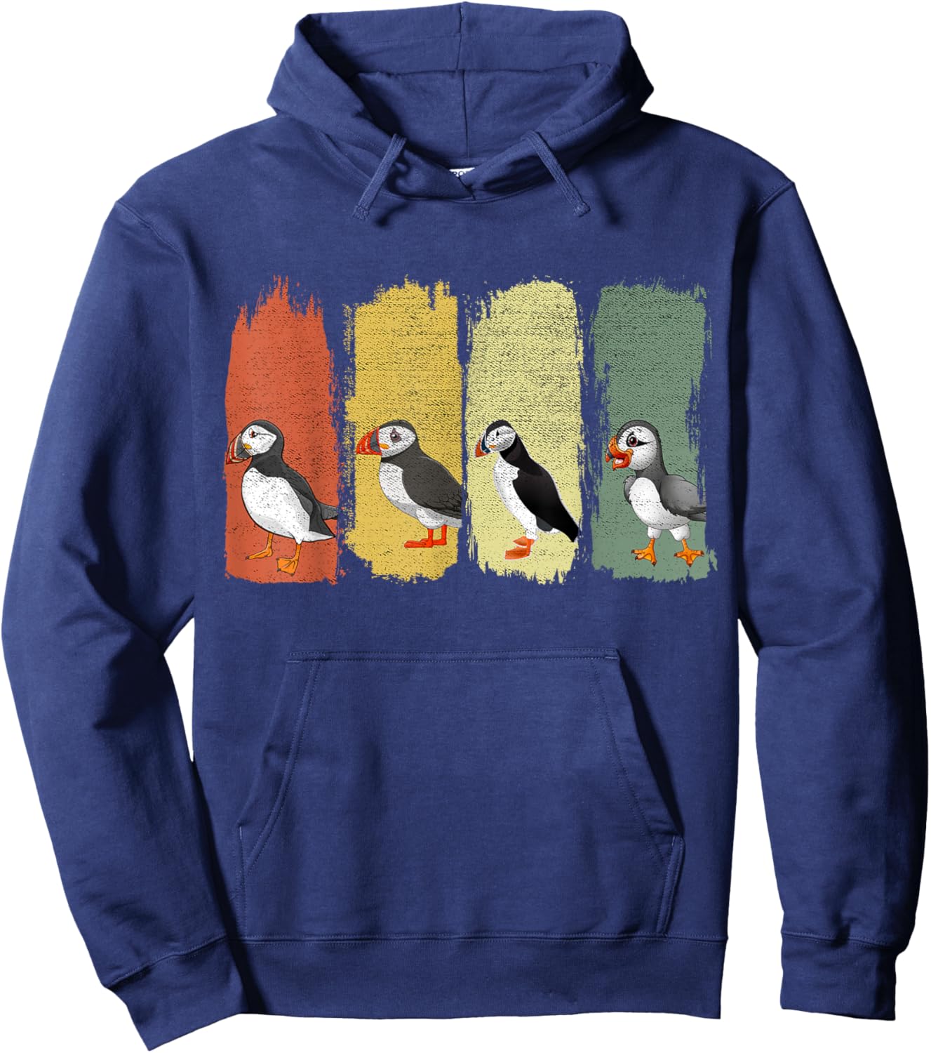 Retro Puffin Bird Hoodie - Hoodie | Navy