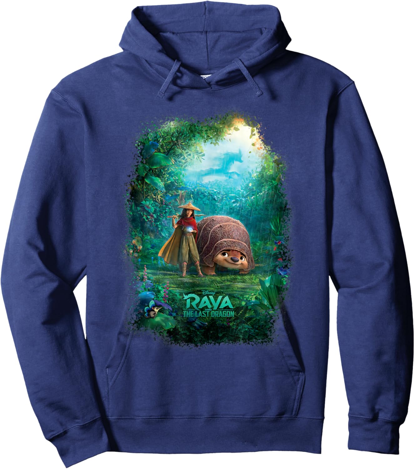 Disney Raya and the Last Dragon Tuk Sisu Movie Poster Hoodie - Hoodie | Navy
