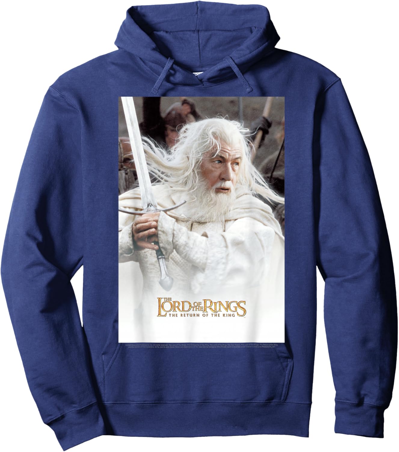 Lord Of The Rings The Return Of The King Gandalf Poster Hoodie - Hoodie | Navy