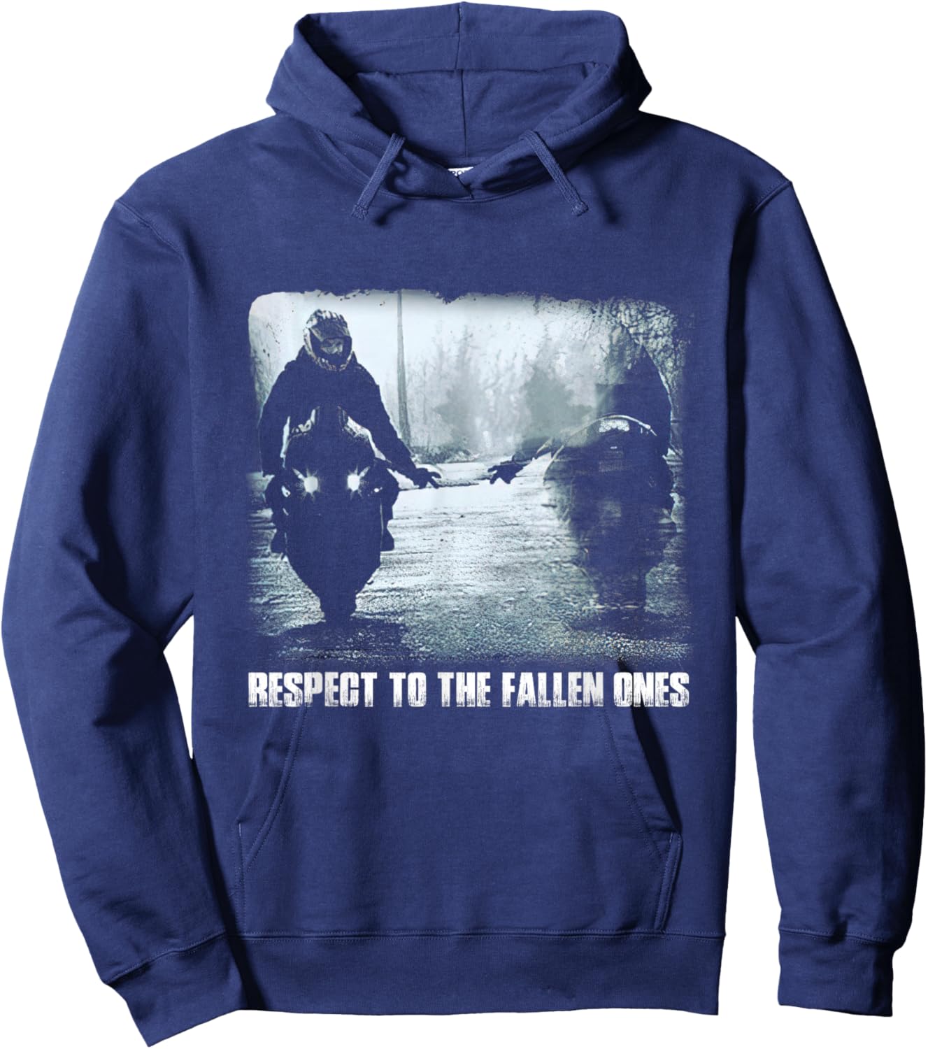 Respect the fallen ones motorcycle biker lover Hoodie - Hoodie | Navy