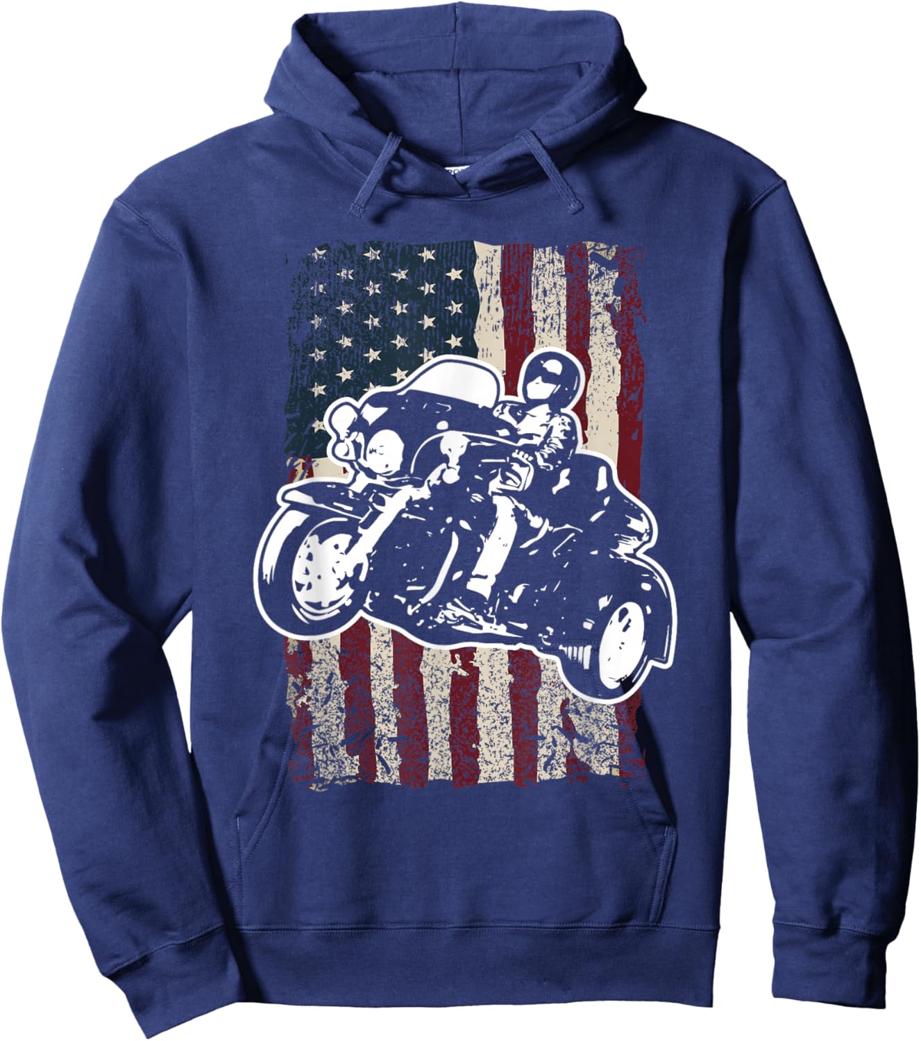 Triker Motorcycle America Trike Biker Gift Hoodie - Hoodie | Navy