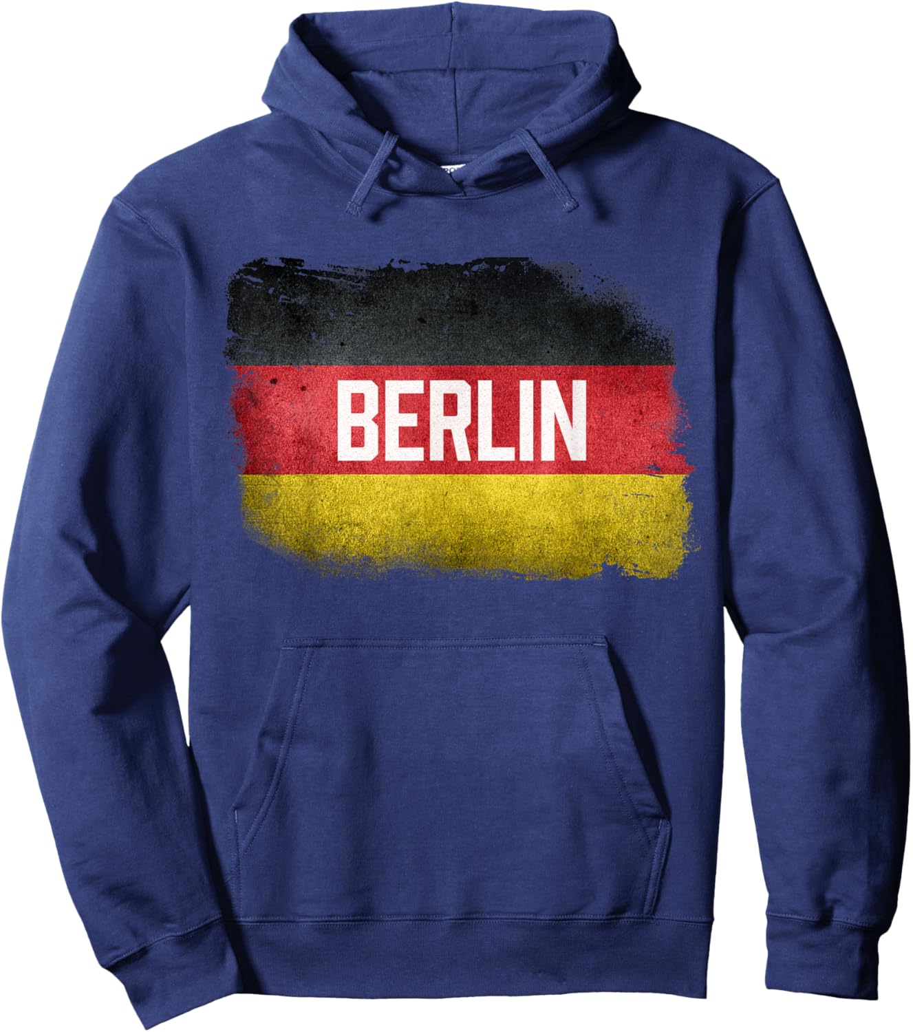Berlin | Germany German Flag Vintage Distressed Souvenir Hoodie - Hoodie | Navy