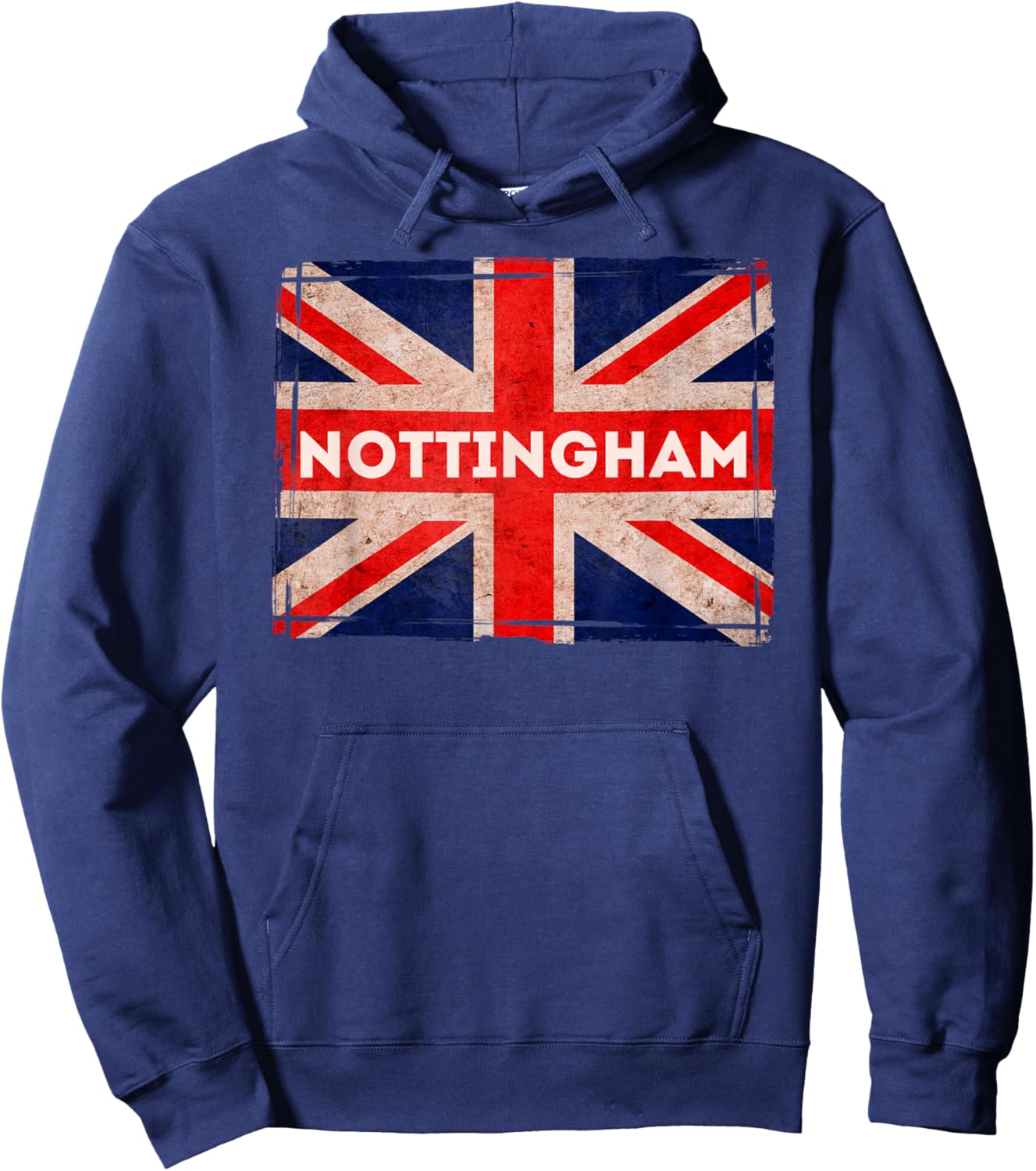 Nottingham Flag Nottinghamshire Born Bred Hoodie - Hoodie | Navy