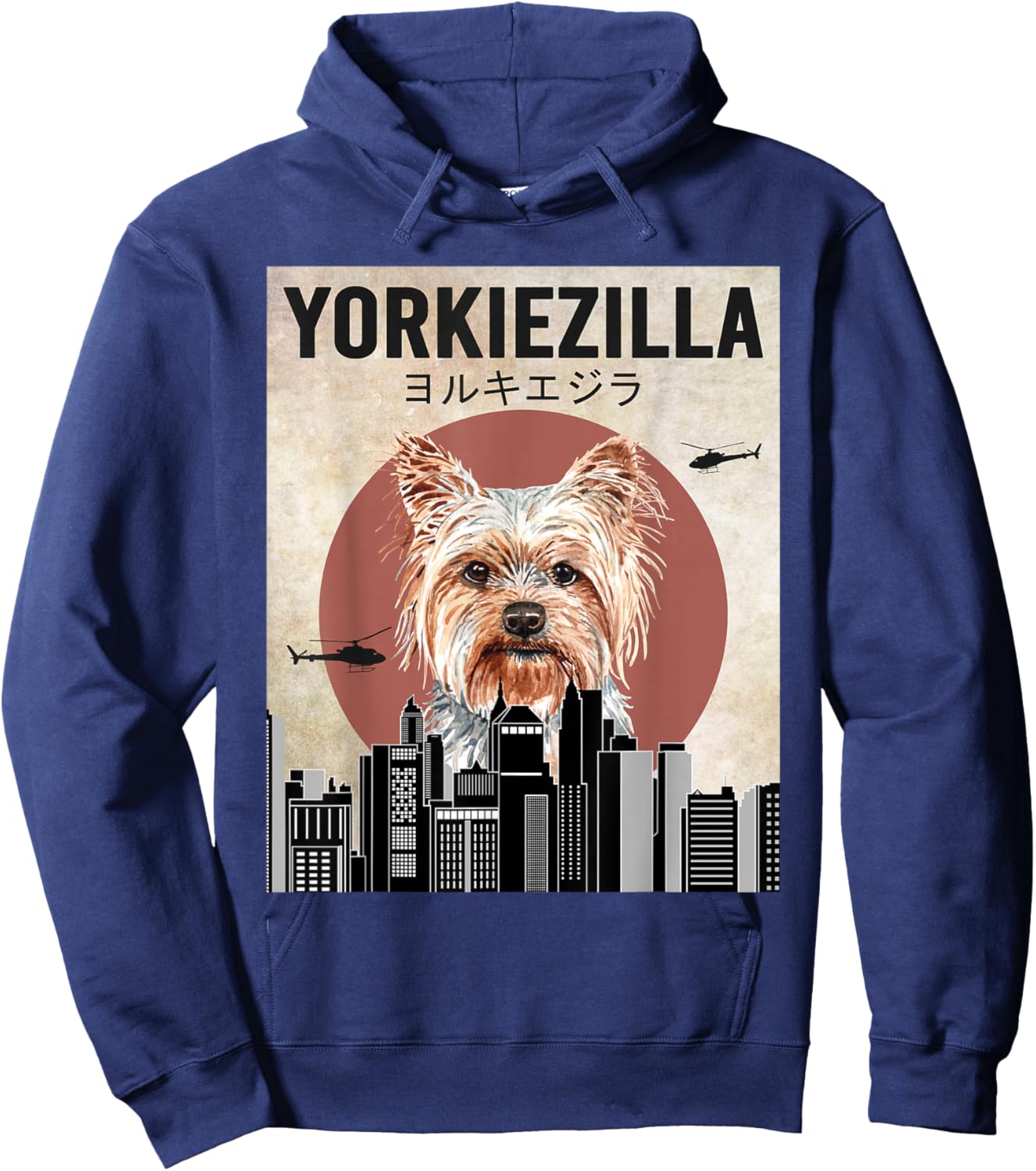 Yorkiezilla Funny Yorkshire Terrier Dog Lover Hoodie - Hoodie | Navy