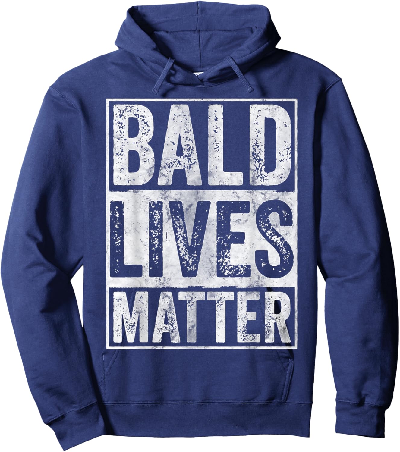 Bald Lives Matter Shirt Bald Is Beautiful Bald Head Joke Hoodie - Hoodie | Navy