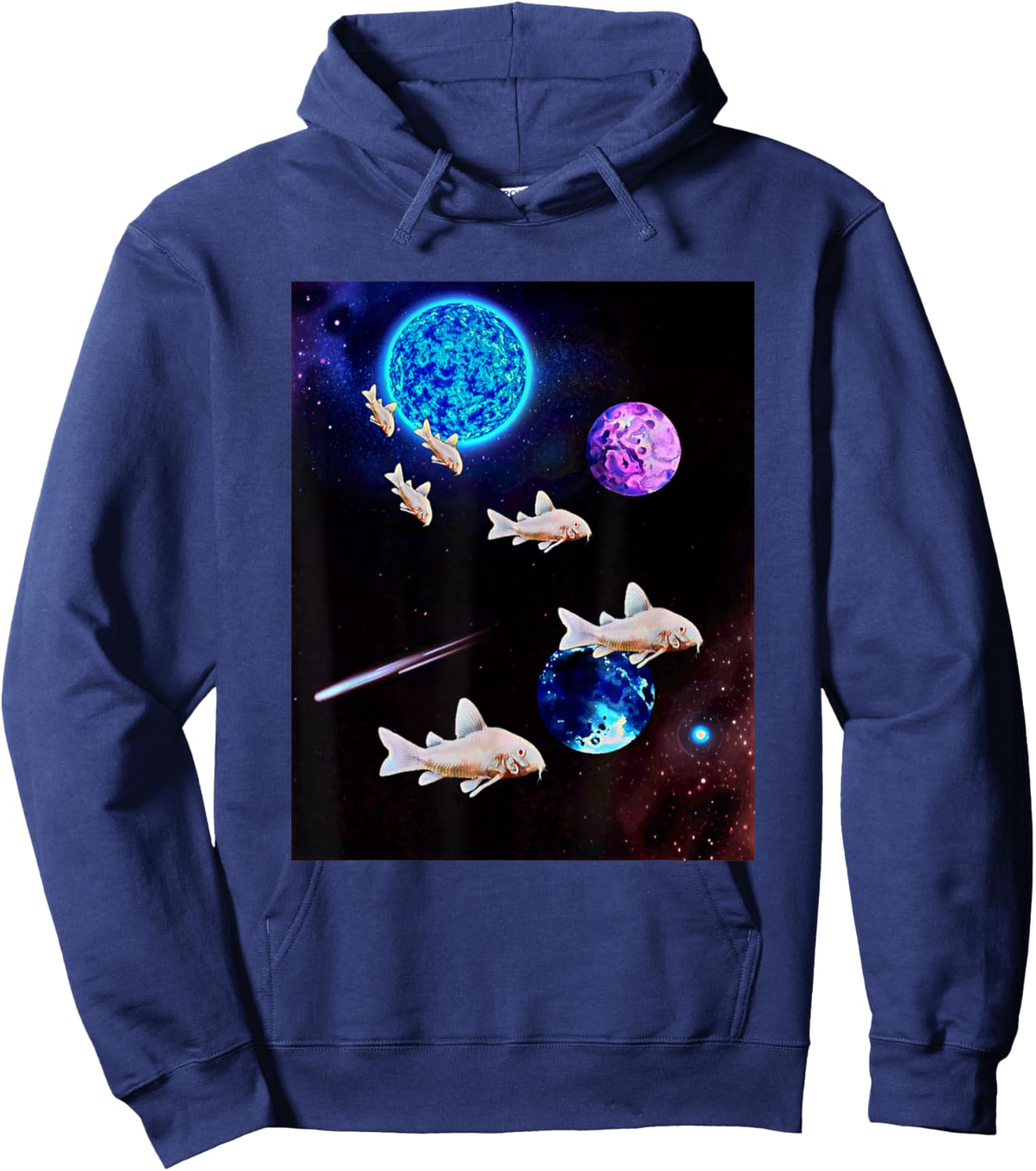 Corydoras Catfish Galaxy Planets Aquarium Catfish Lovers Hoodie - Hoodie | Navy