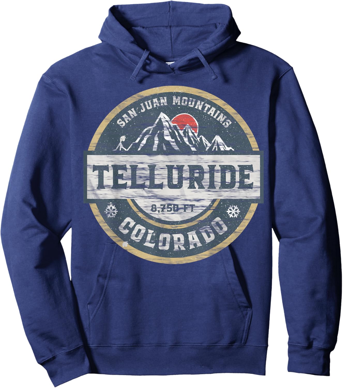 Telluride Colorado San Juan Rocky Mountains Skiing Hoodie - Hoodie | Navy