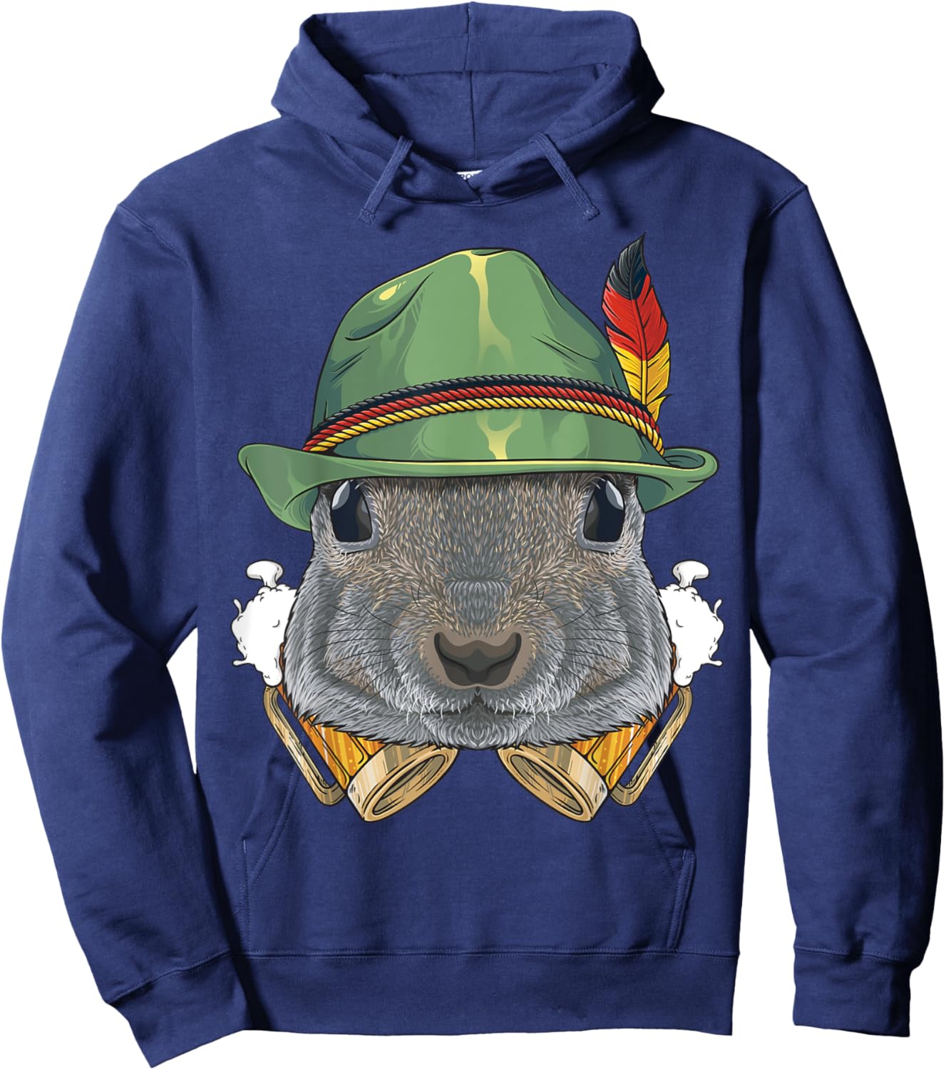 Squirrel Oktoberfest German Beer Fest Beerfest Costume Hoodie - Hoodie | Navy