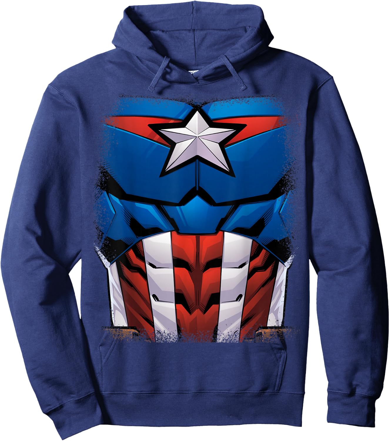 Marvel Captain America Animated Avengers Halloween Costume Hoodie - Hoodie | Navy
