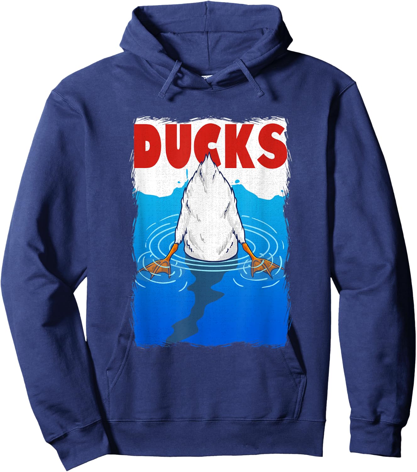 Retro 90s Movies Duck Pun Meme Men Women Funny Duck Hoodie - Hoodie | Navy