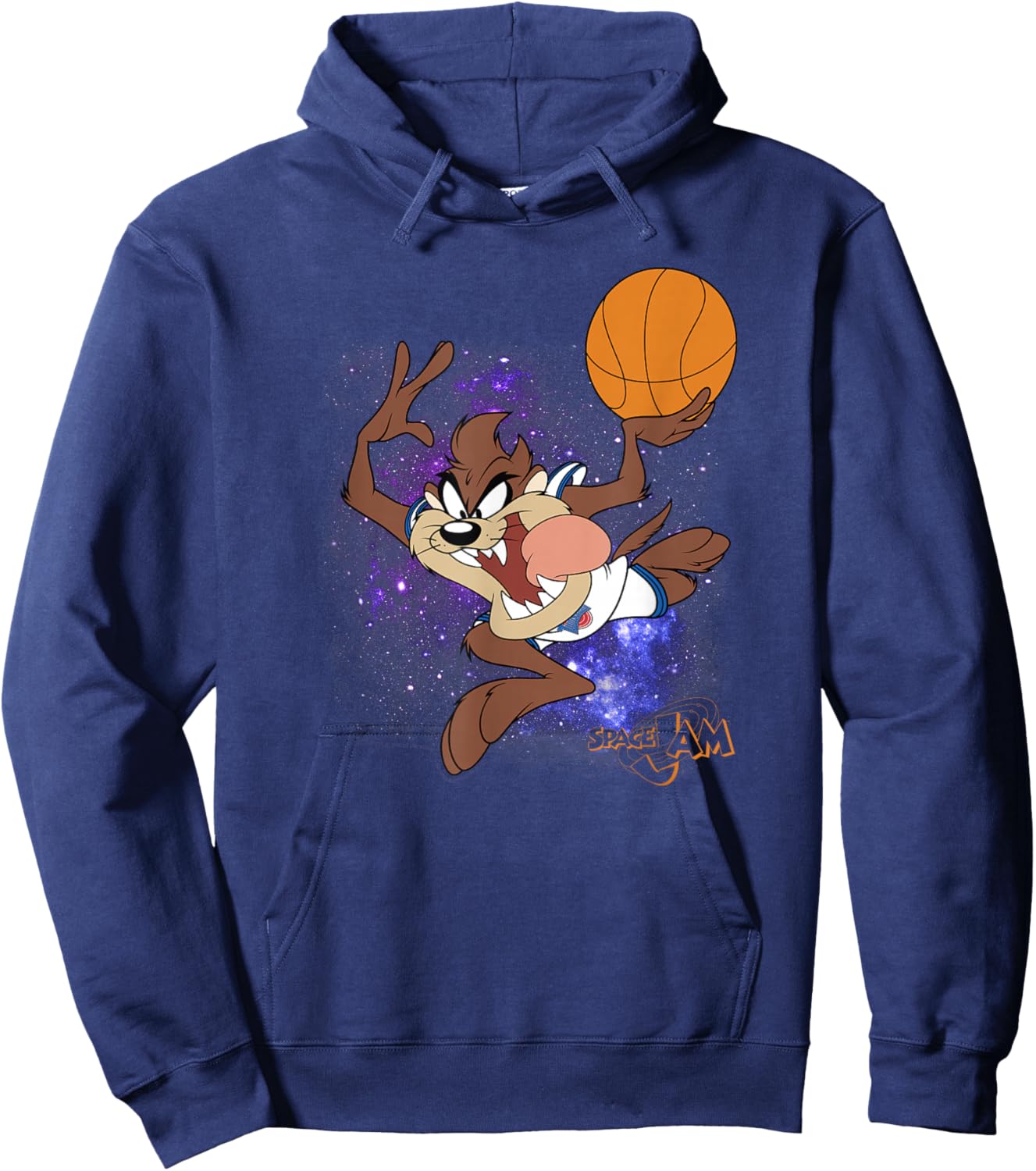 Space Jam Classic Space Taz Galactic Basketball Dunk Hoodie - Hoodie | Navy