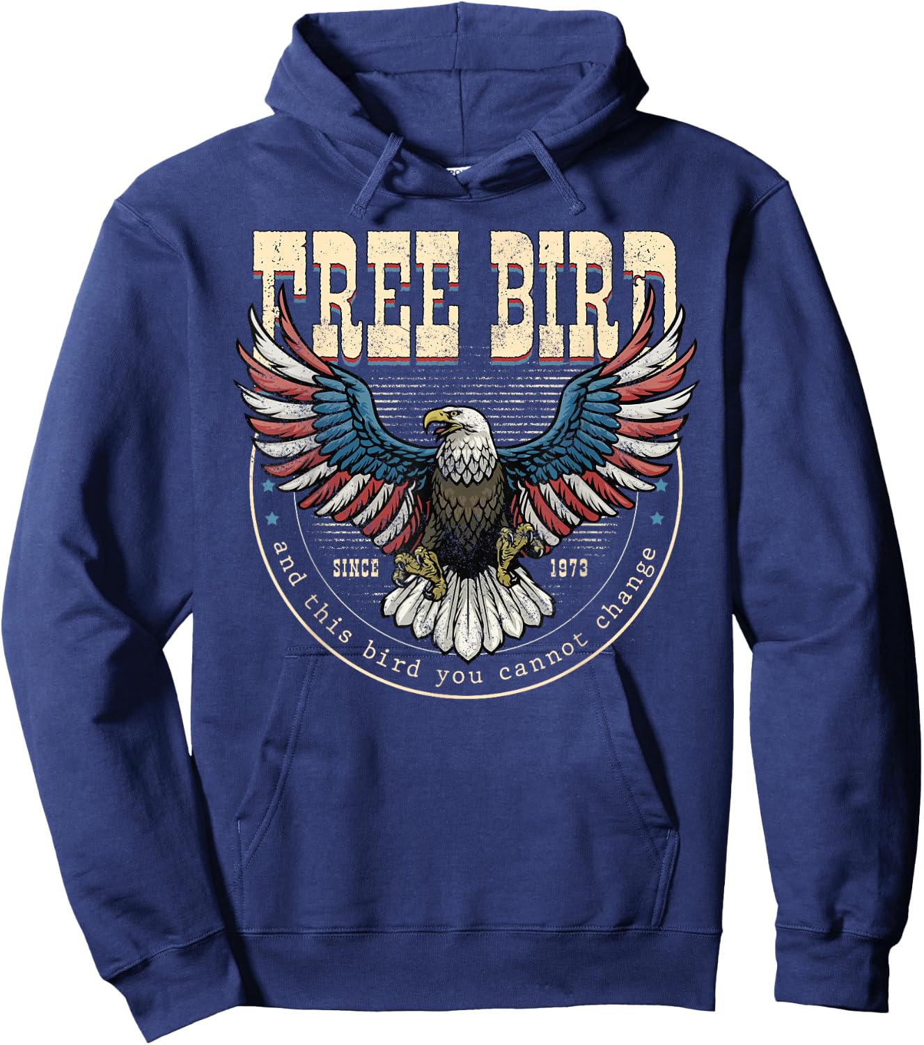Free American Bird, This Bird You Cannot Change, 4th Of July Hoodie - Hoodie | Navy