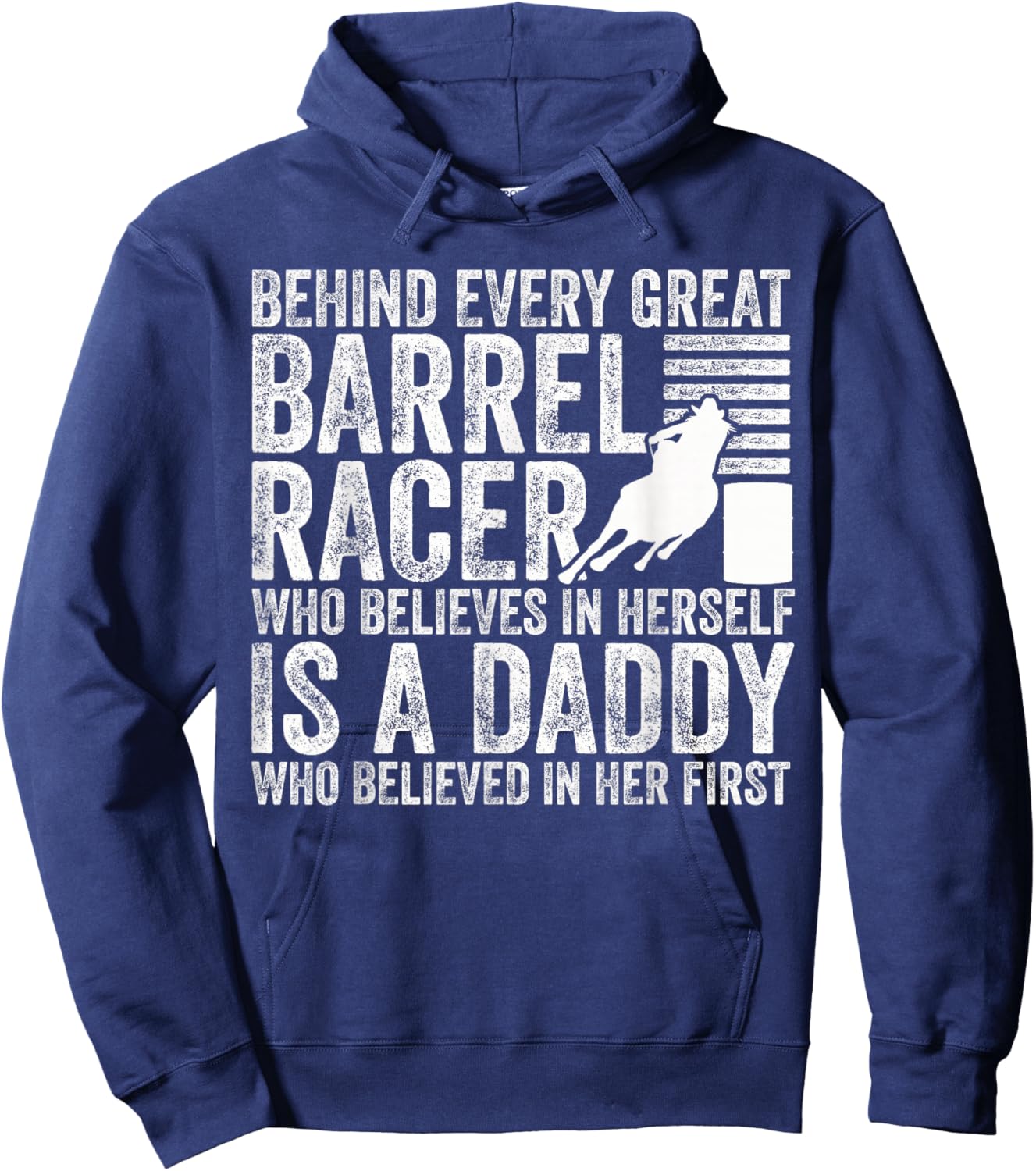 Barrel Racer Daddy Dad Father Barrel Racing Hoodie - Hoodie | Navy