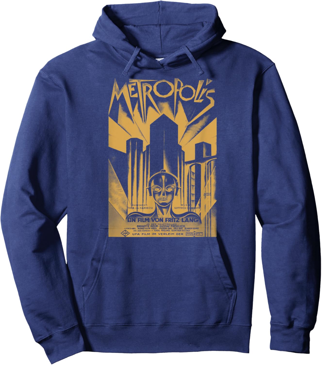 METROPOLIS (Halftone, high detail print) Hoodie - Hoodie | Navy