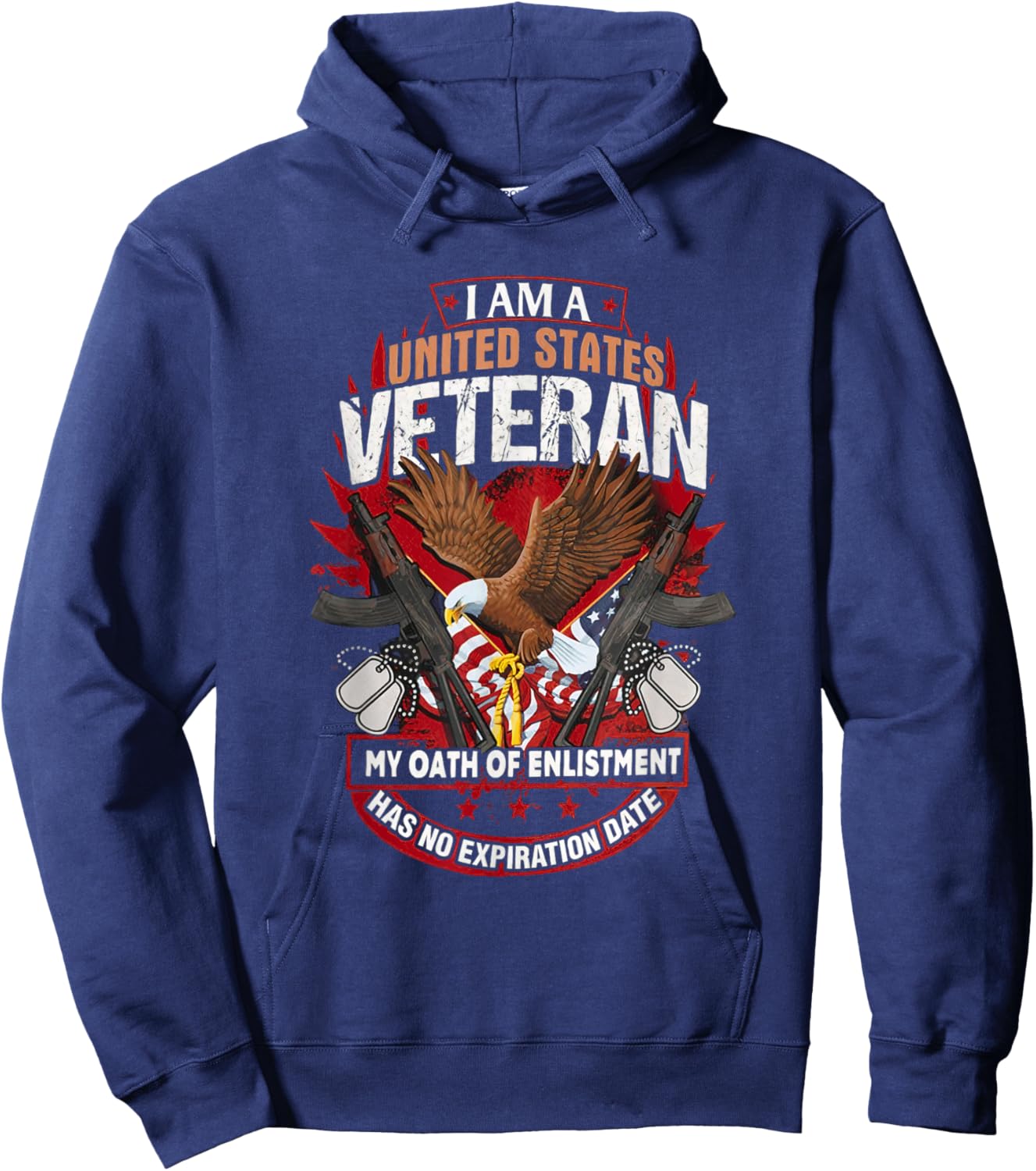 I Am A US Veteran My Oath Enlistment Has No Expiration Date Hoodie - Hoodie | Navy