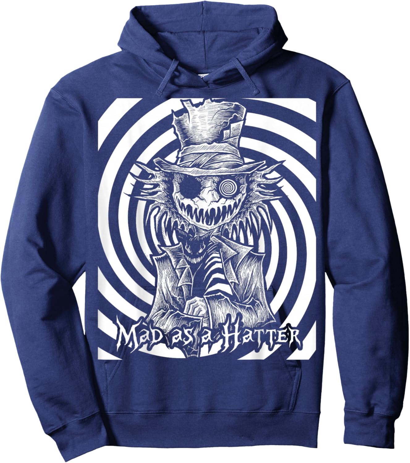Mad Hatter Alice in Wonderland Psychedelic Madness Hoodie - Hoodie | Navy