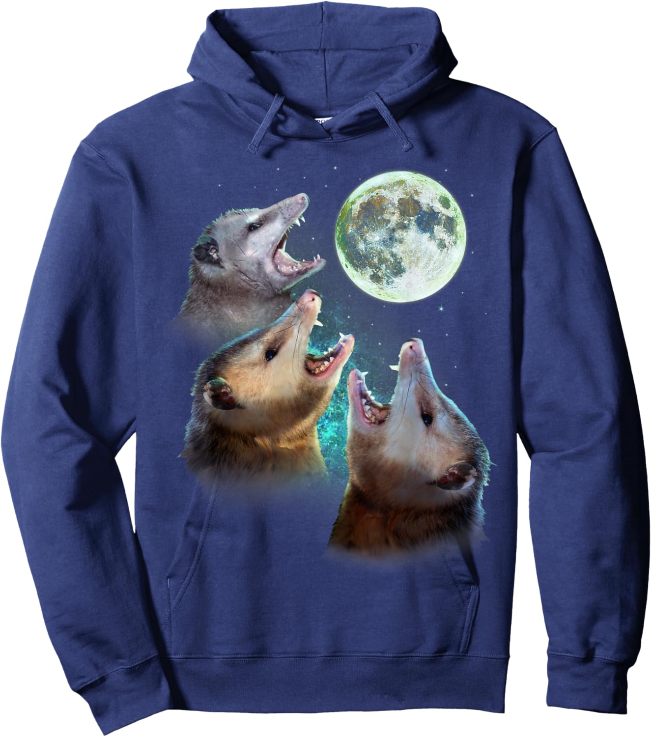 Three Opposum Moon With 3 Possums And Dead Moon Costume Hoodie - Hoodie | Navy