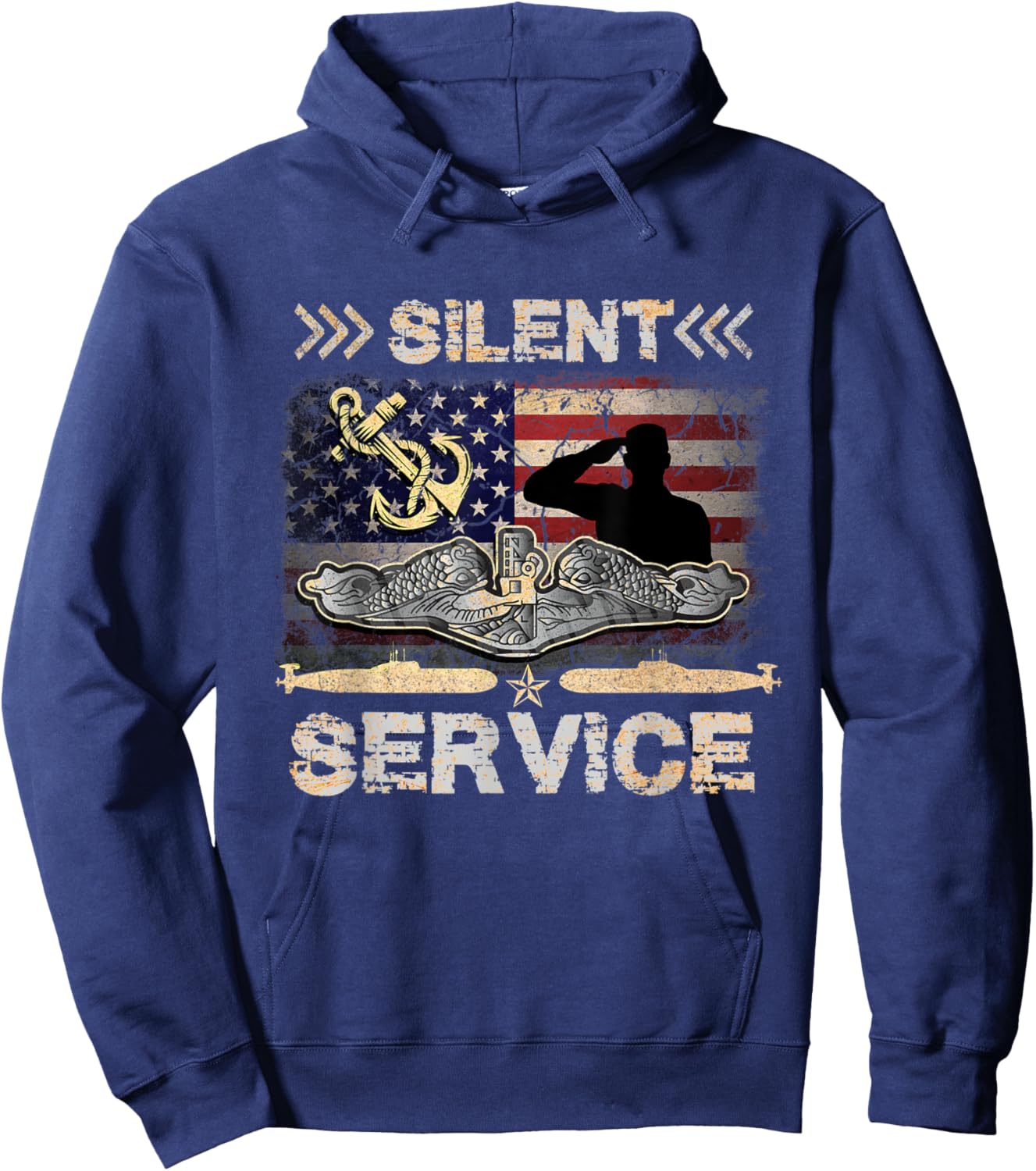 U.S Submarines Silent Service Men Hoodie - Hoodie | Navy