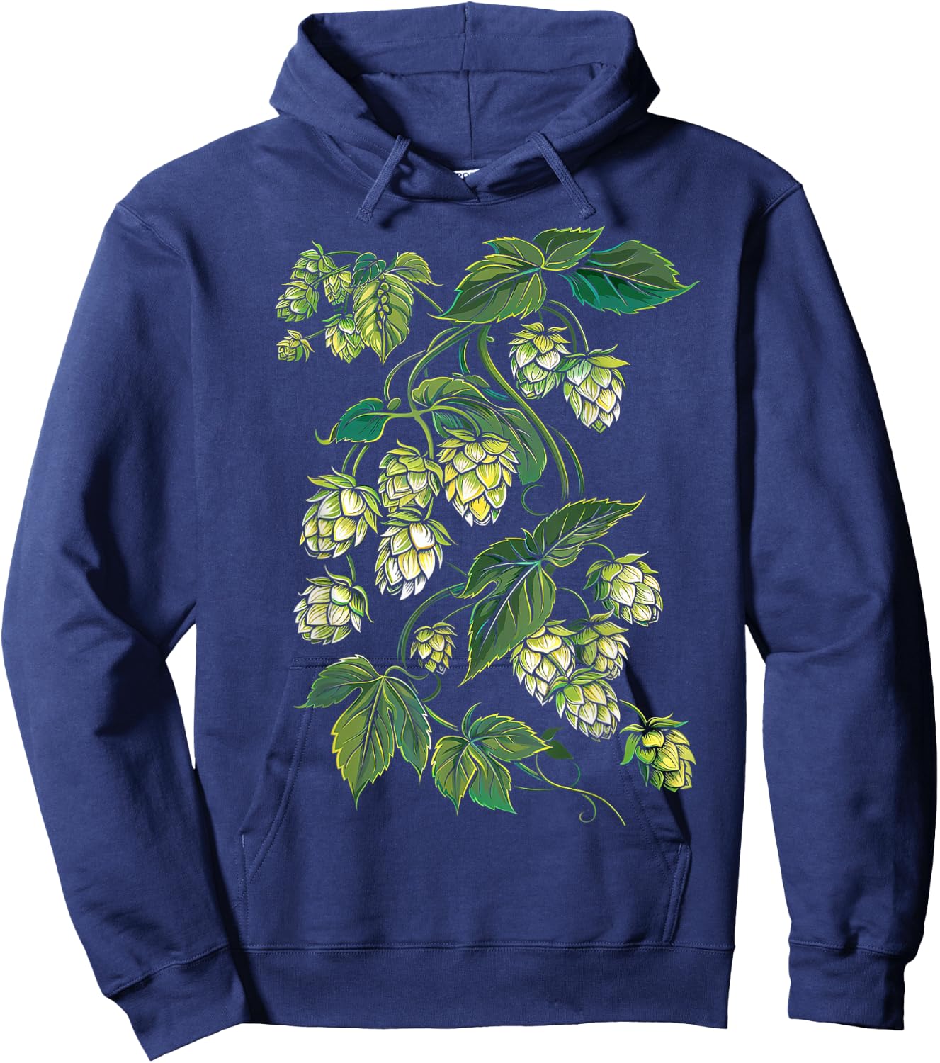 Beer Hops Botanical Vine Hoodie - Hoodie | Navy
