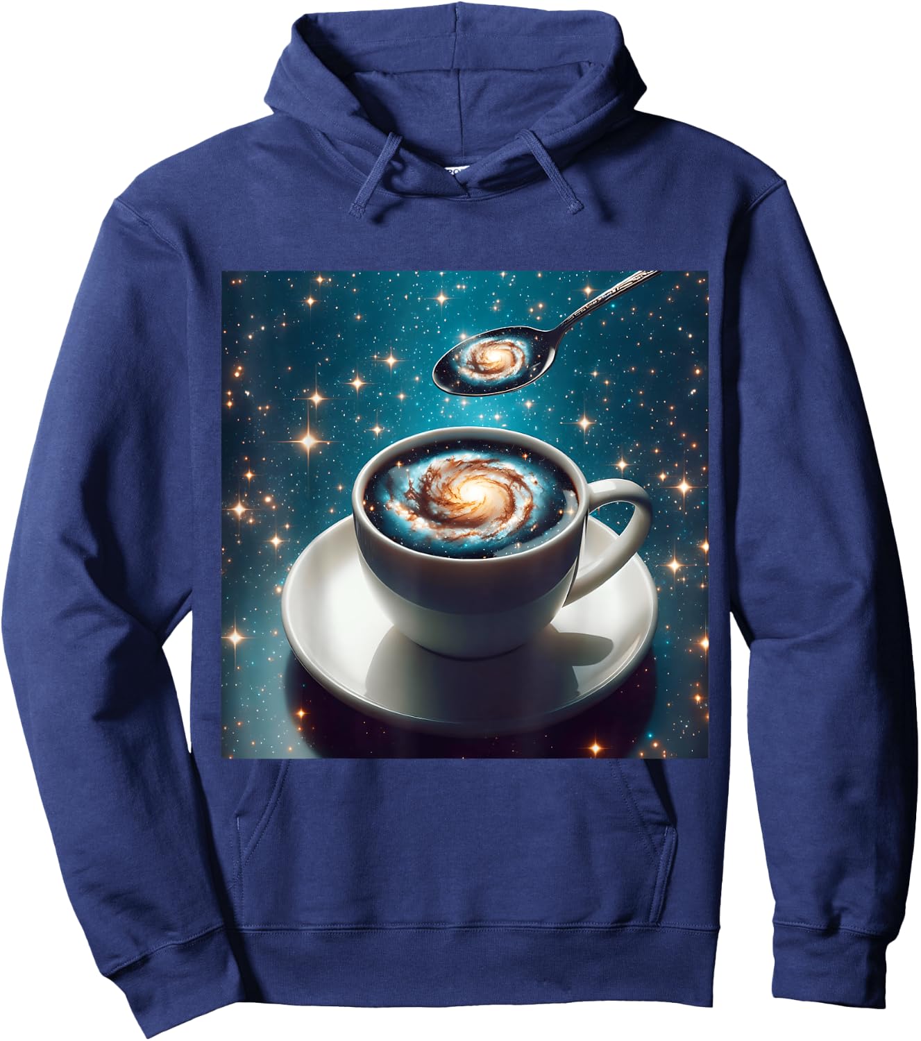 Fantasy Cute Space Cup Spoon Hoodie - Hoodie | Navy