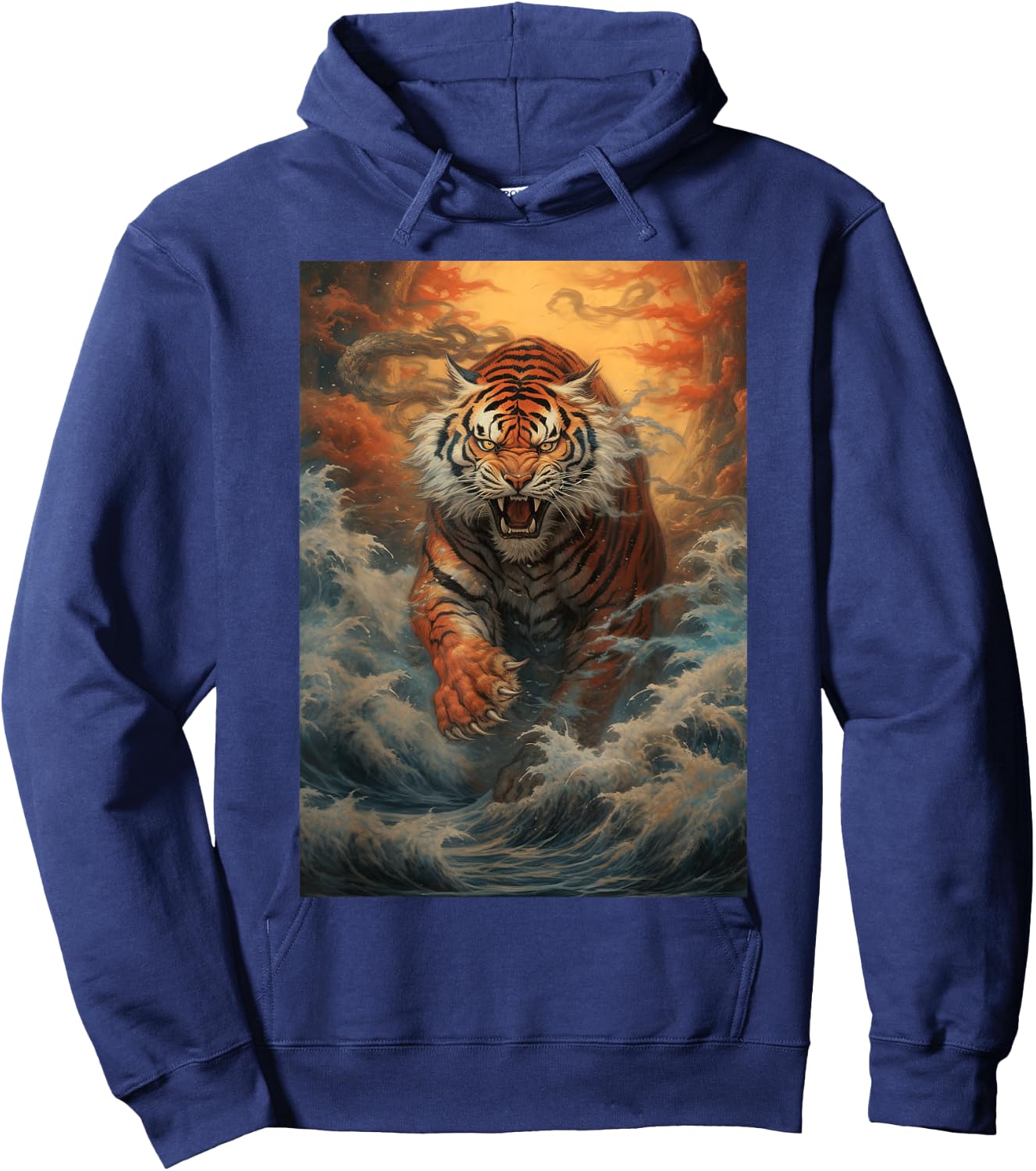 Japanese Tiger Art Hoodie - Hoodie | Navy