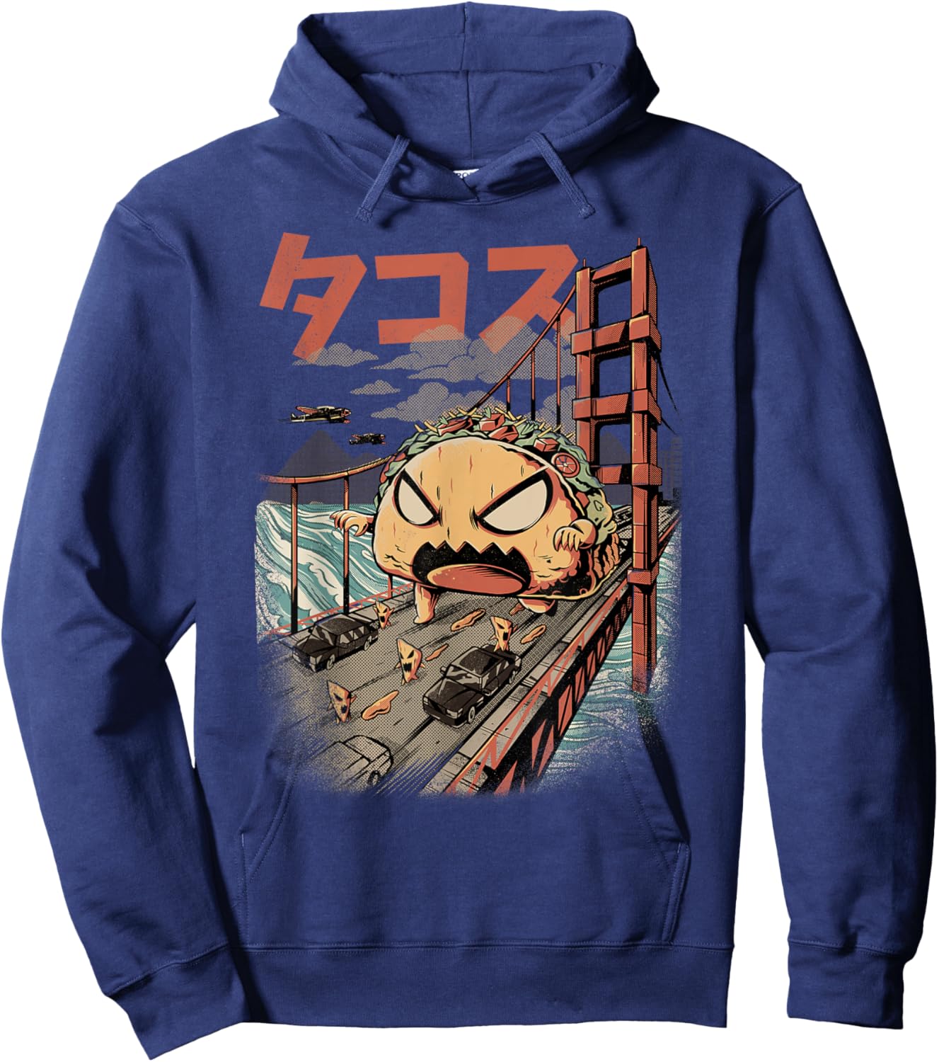 Taco Monster Kaiju Mexican Food Kawaii Anime Taco Hoodie - Hoodie | Navy